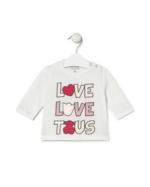 Imagen 0 de Camiseta de bebé de algodón LOVE, LOVE, TOUS