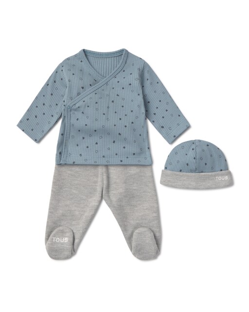 Imagen 0 de Conjunto de bebé de recién nacido estampado y liso