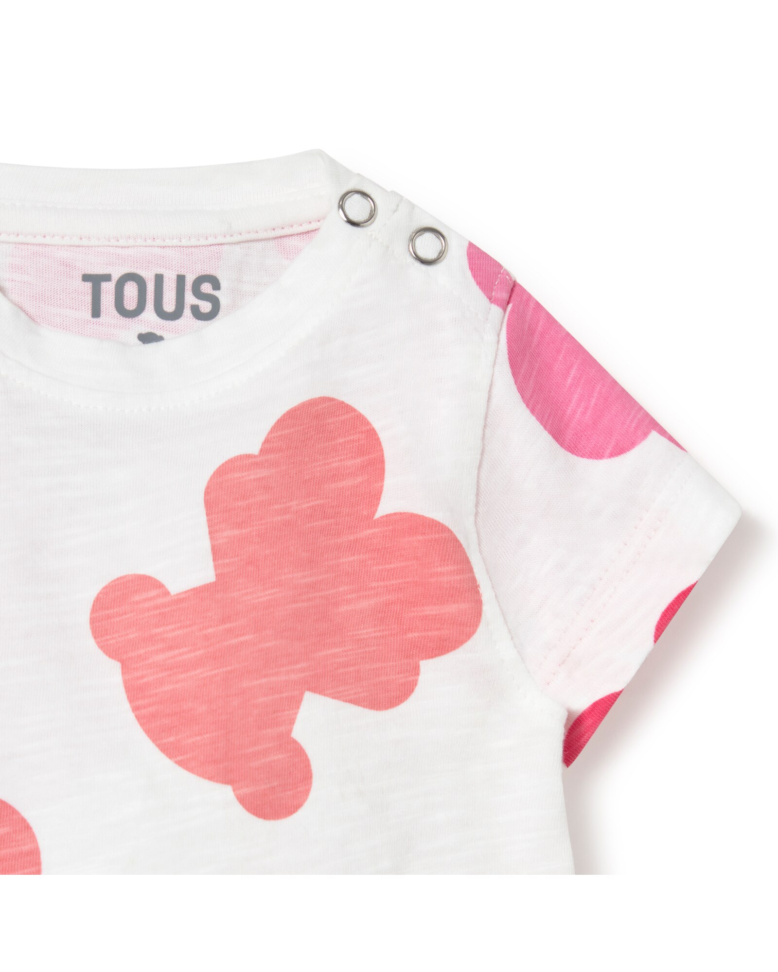 Camiseta de niña en algodón con osos - Tous - Blanco / Rosa Blanco / Rosa-3