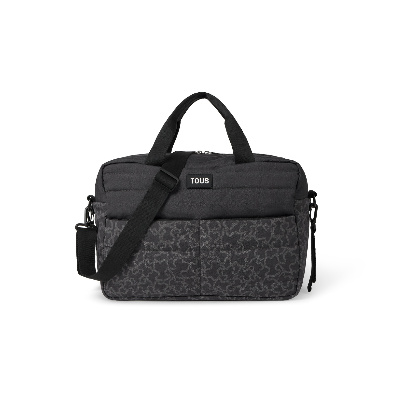 Bolsa de maternidad (42x26 cm) con cambiador estampada Kaos - Negro Negro-1