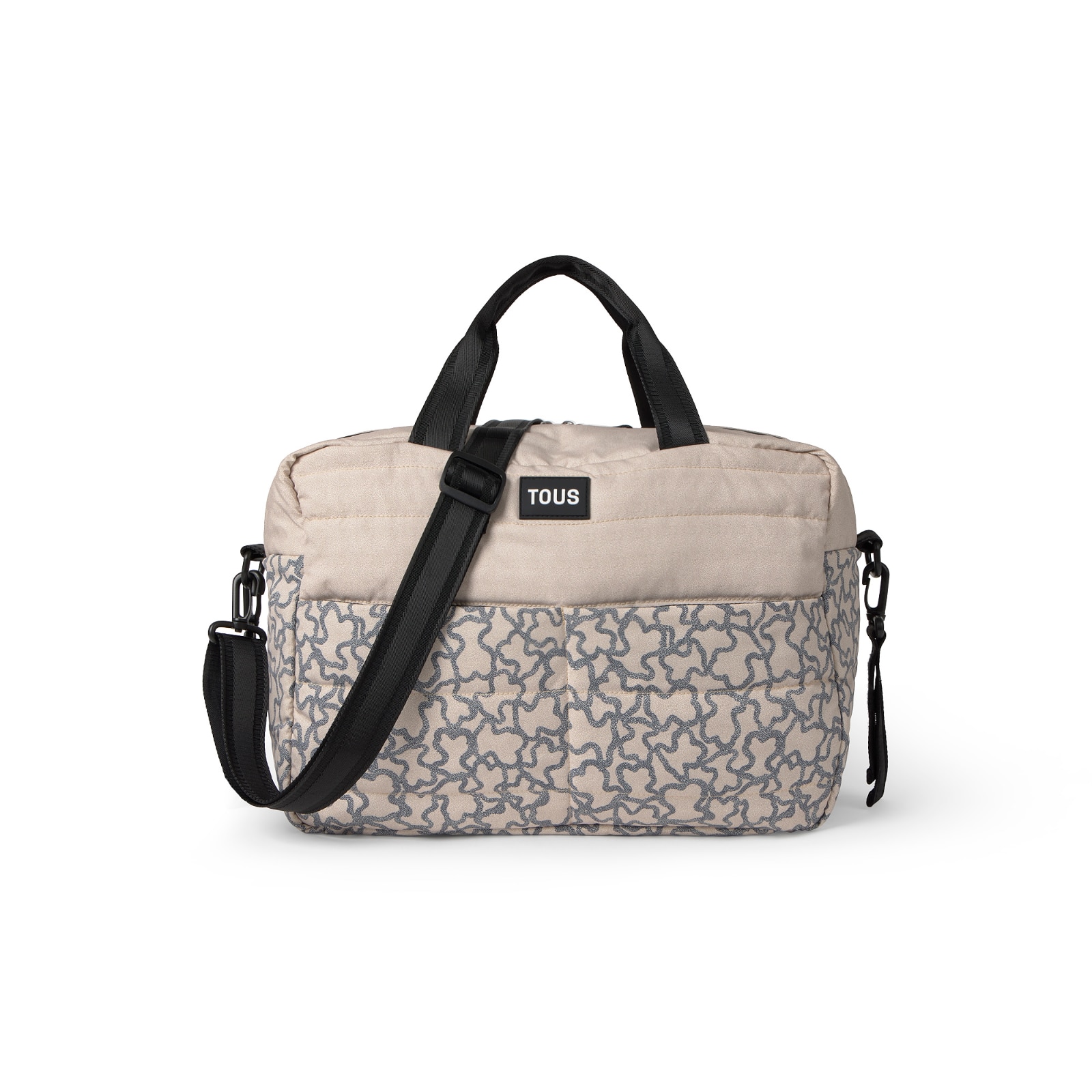 Imagen 0 de Bolsa de maternidad (42x26 cm) con cambiador estampada Kaos Beige