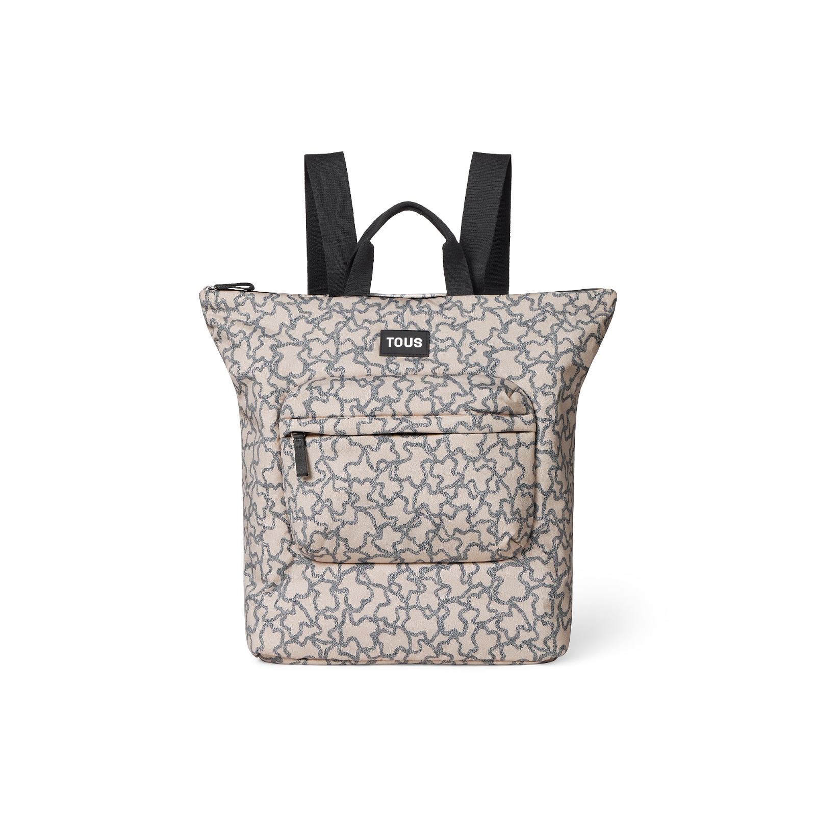 Mochila de maternidad (37x42 cm) con cambiador estampada Kaos - Beige Beige-1