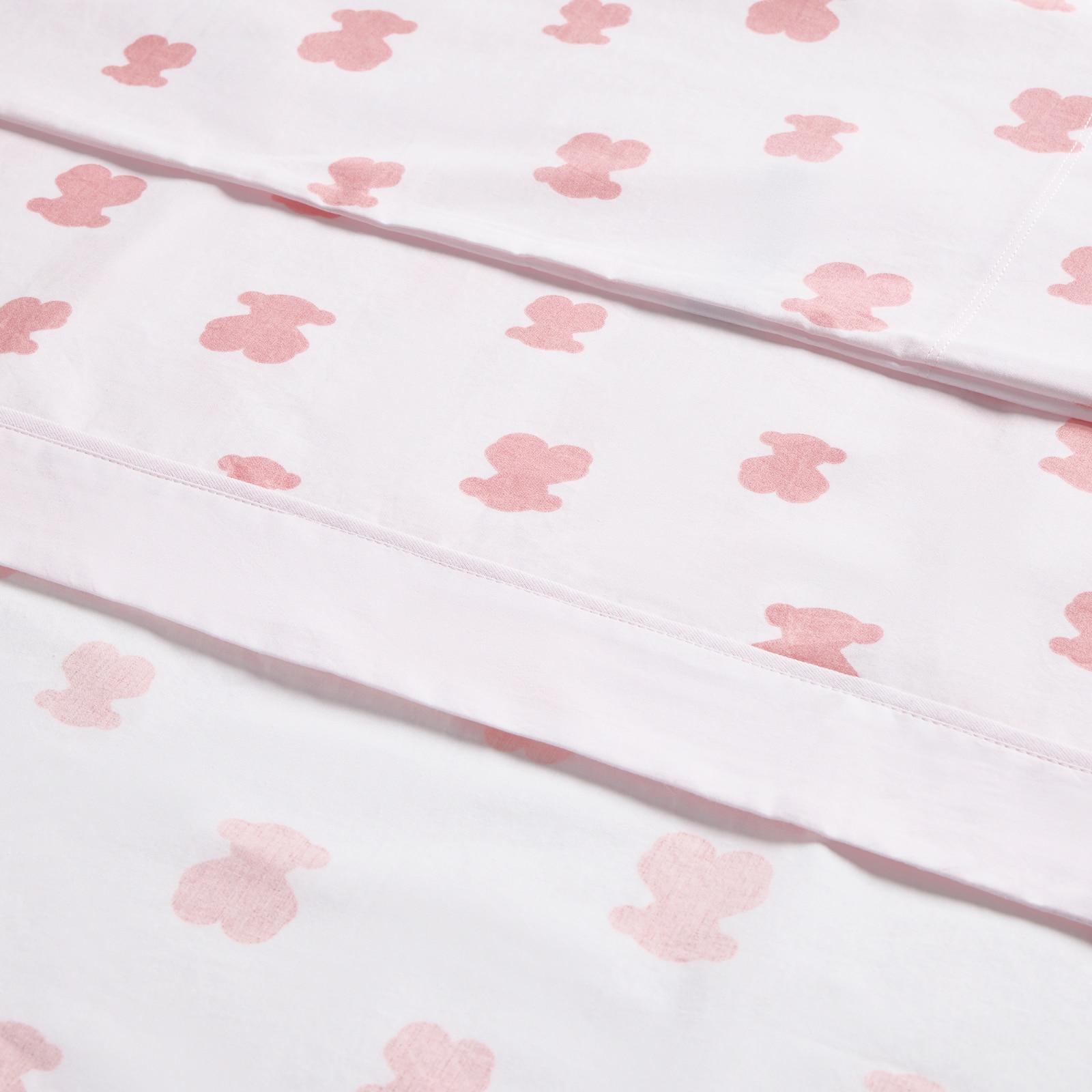 Imagen 2 de Set de sábanas para minicuna (50x80 cm) Tous Baby con osos - Rosa Rosa