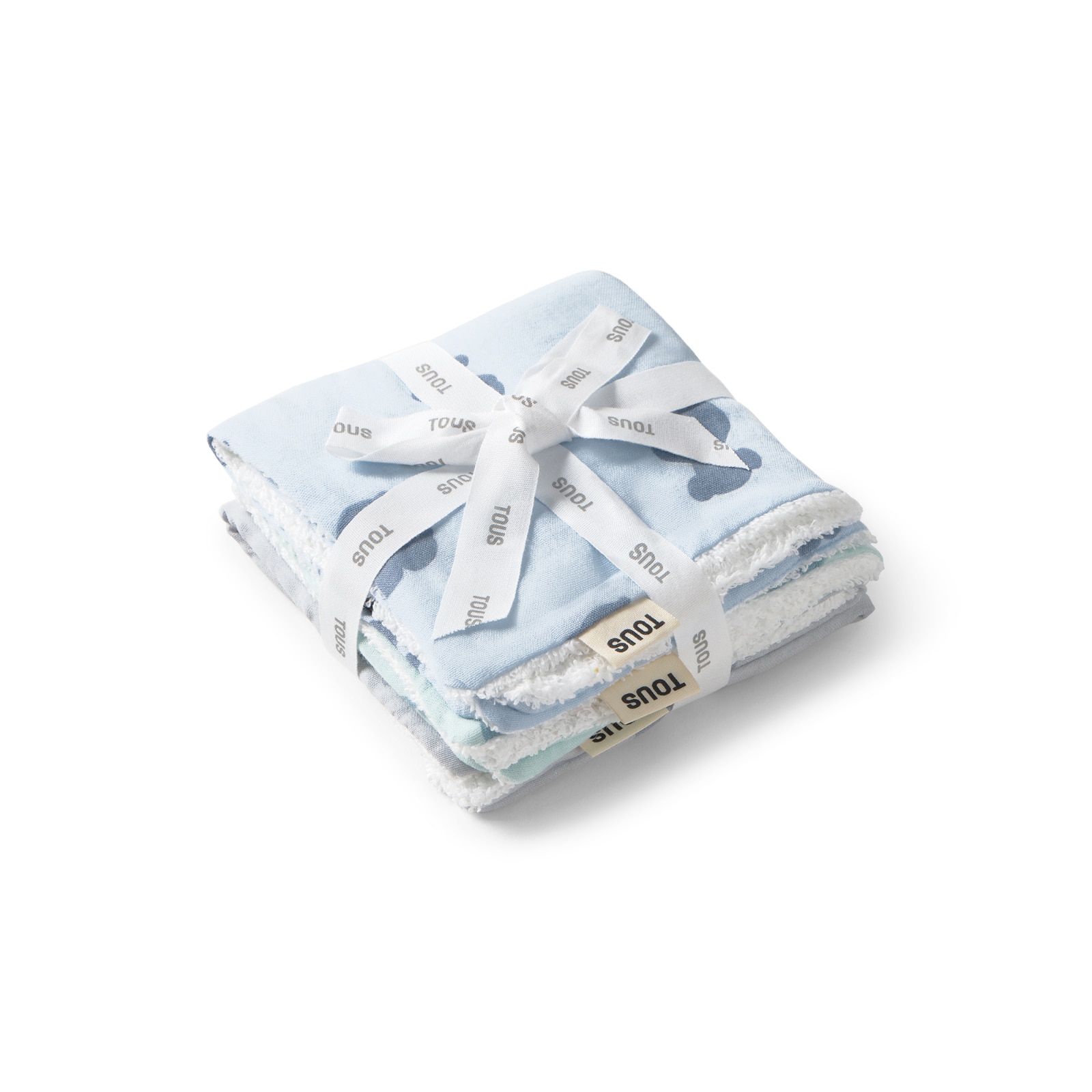 Tous - Pack de mini toallas 30x30 cm Tous Baby con osos sobre rizo.