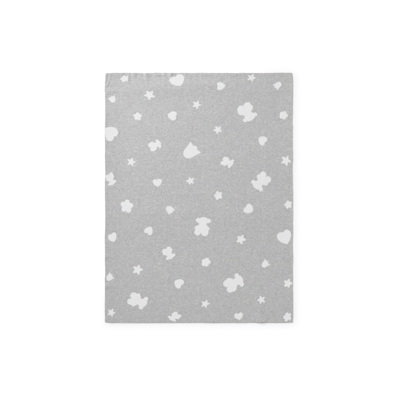 Manta para mini cuna o cuna 78x104 cm Tous Baby con multi motivos Gris-1
