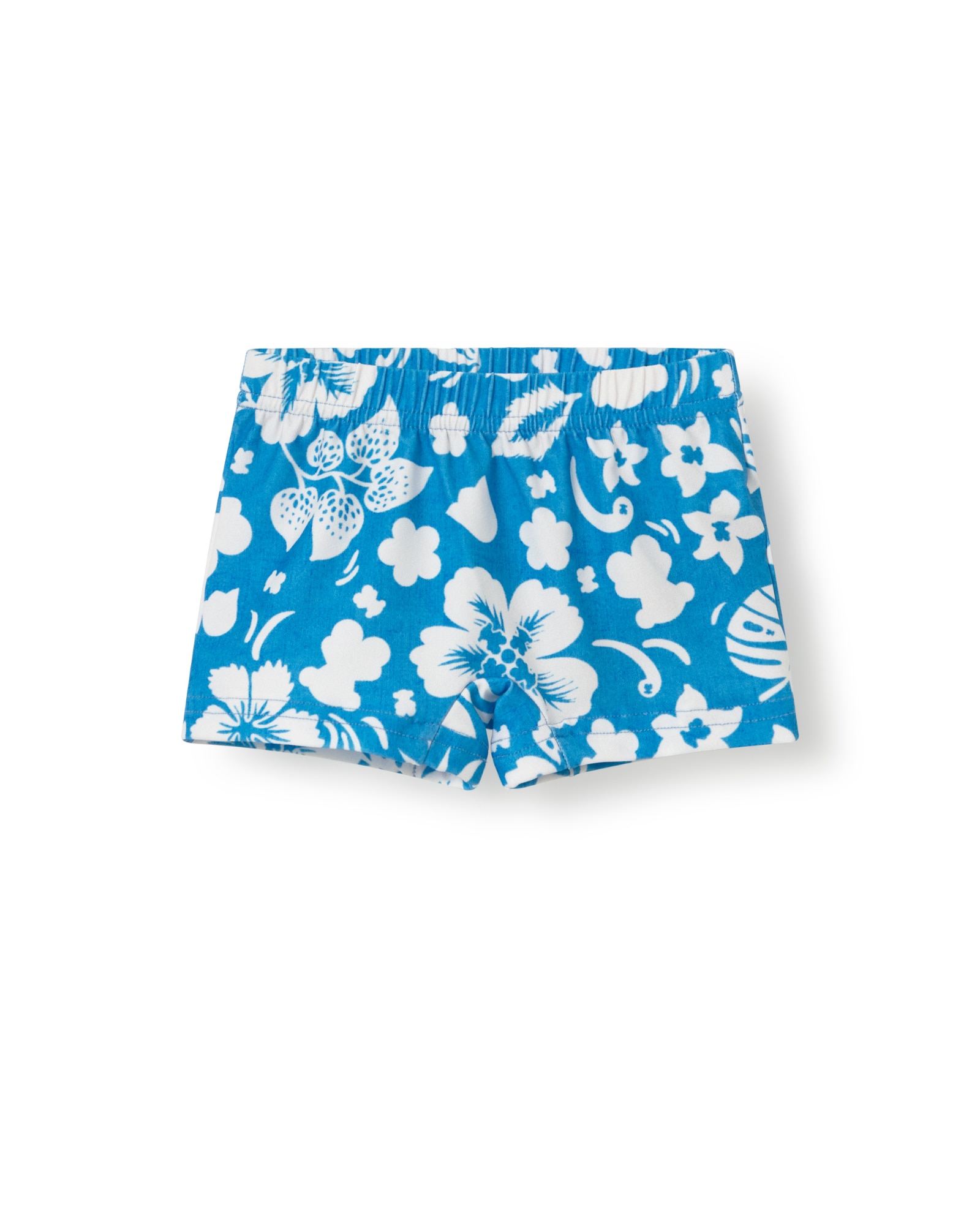 Imagen 0 de Bañador de niño bóxer estampado con flores y osos Azul / Blanco