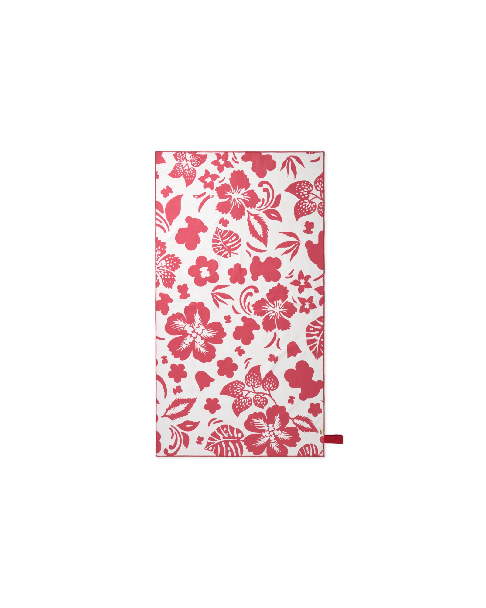 Imagen 0 de Accesorio de baño de bebé niña en microfíbra estampada con fores i osos Rosa / Blanco