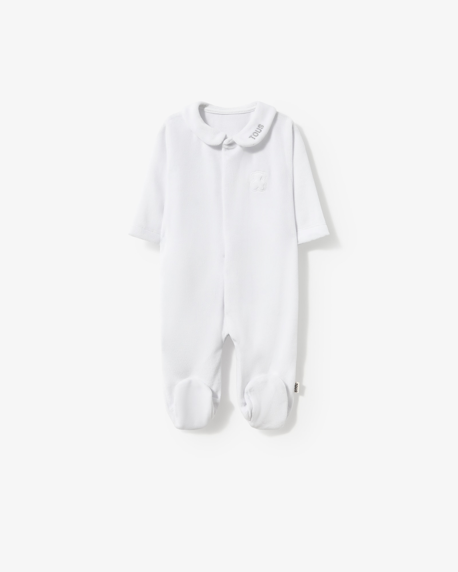 Pelele de bebé tundosado con cuello claudine - Tous - Blanco Blanco-1
