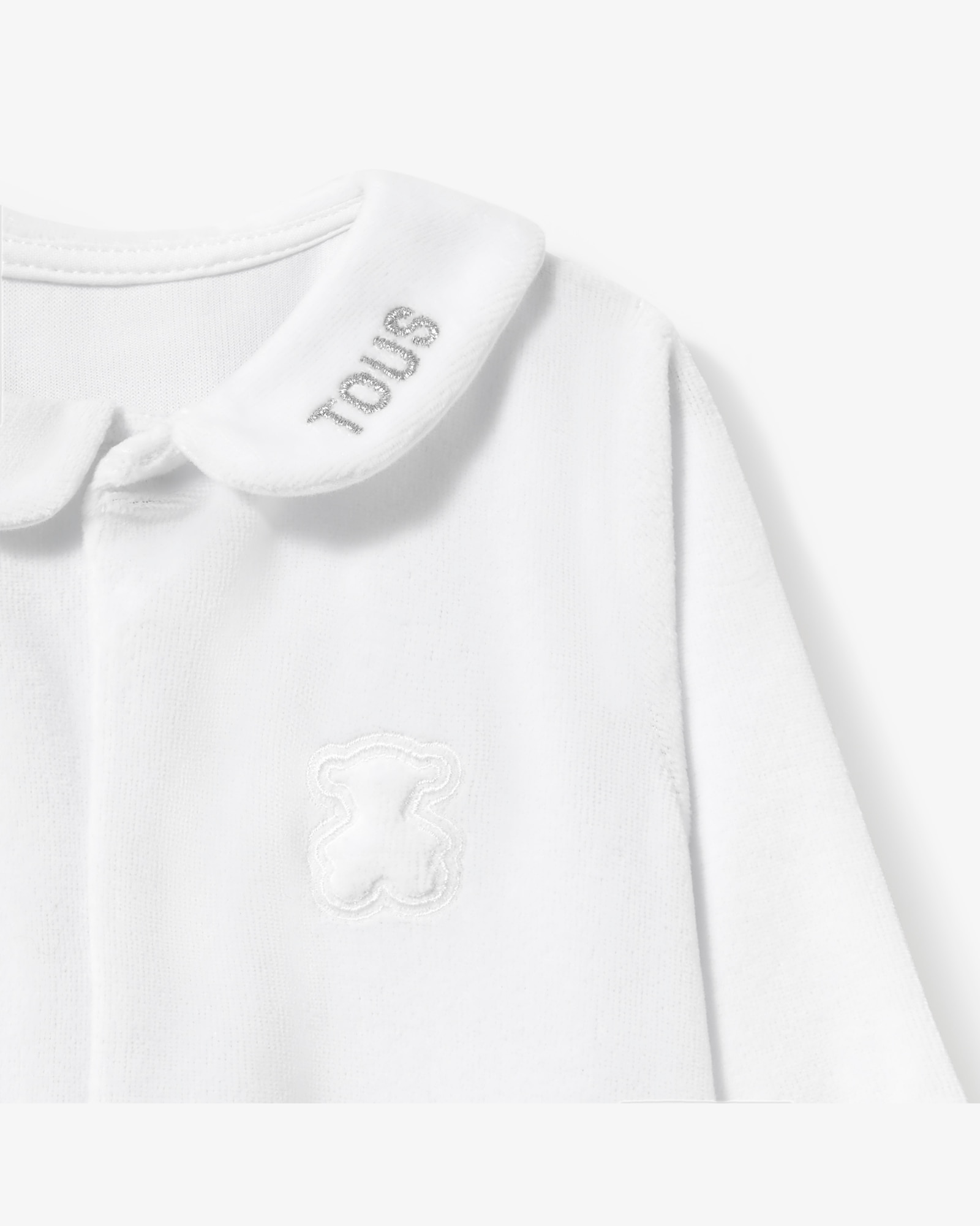 Pelele de bebé tundosado con cuello claudine - Tous - Blanco Blanco-2