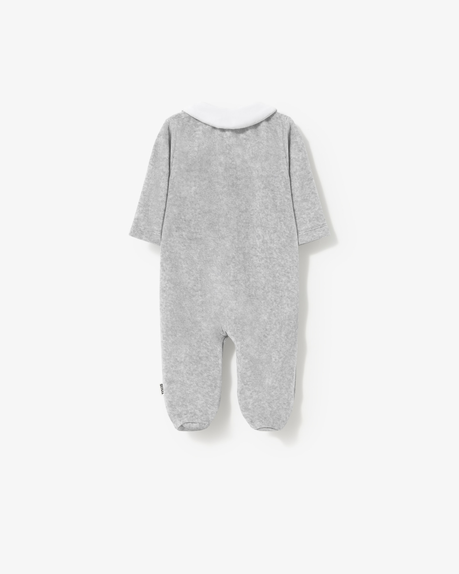Pelele de bebé tundosado con cuello claudine - Tous - Gris Gris-3