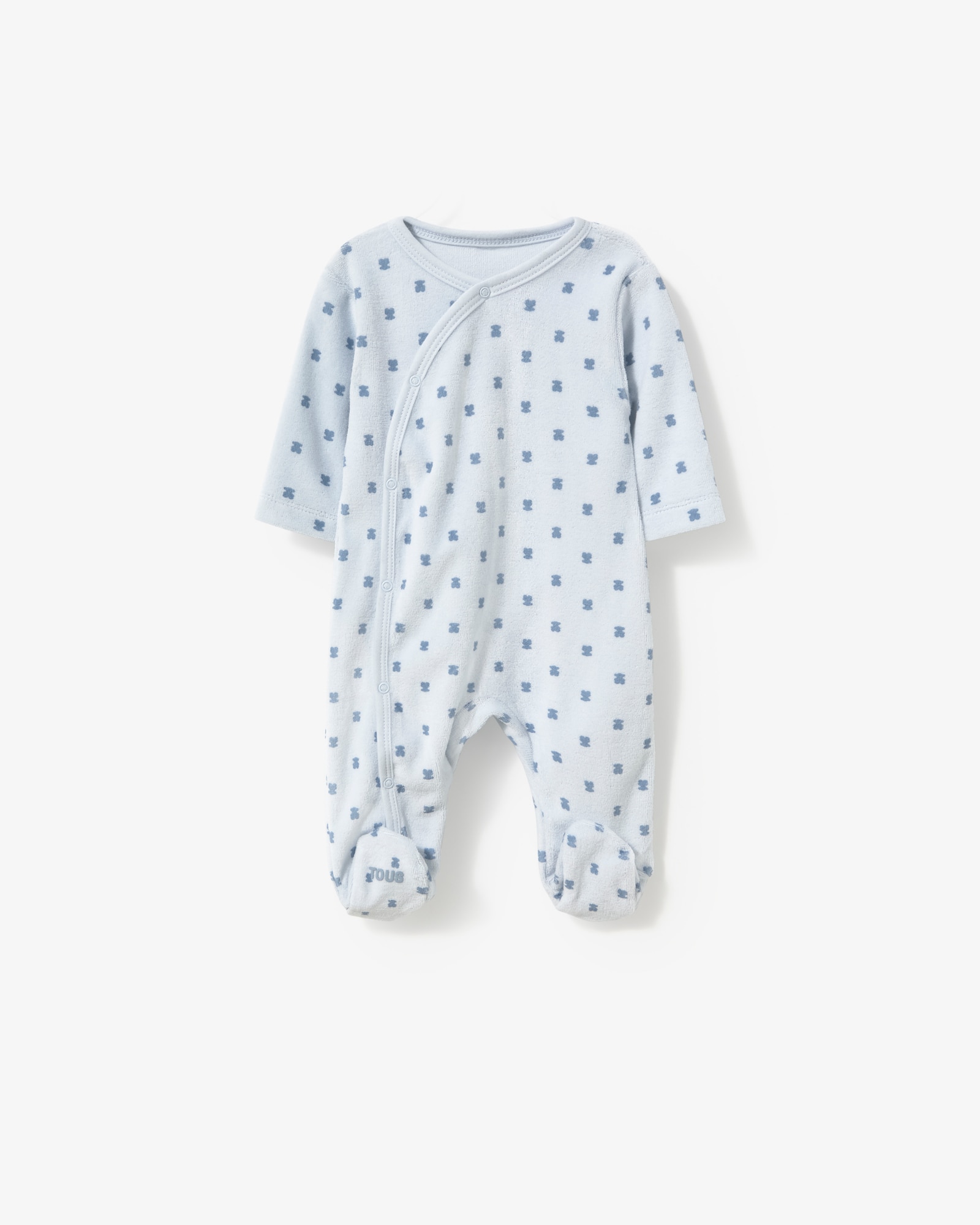 Pelele de bebé niño cruzado en algodón estampado con multi osos - Tous - Azul claro Azul claro-1