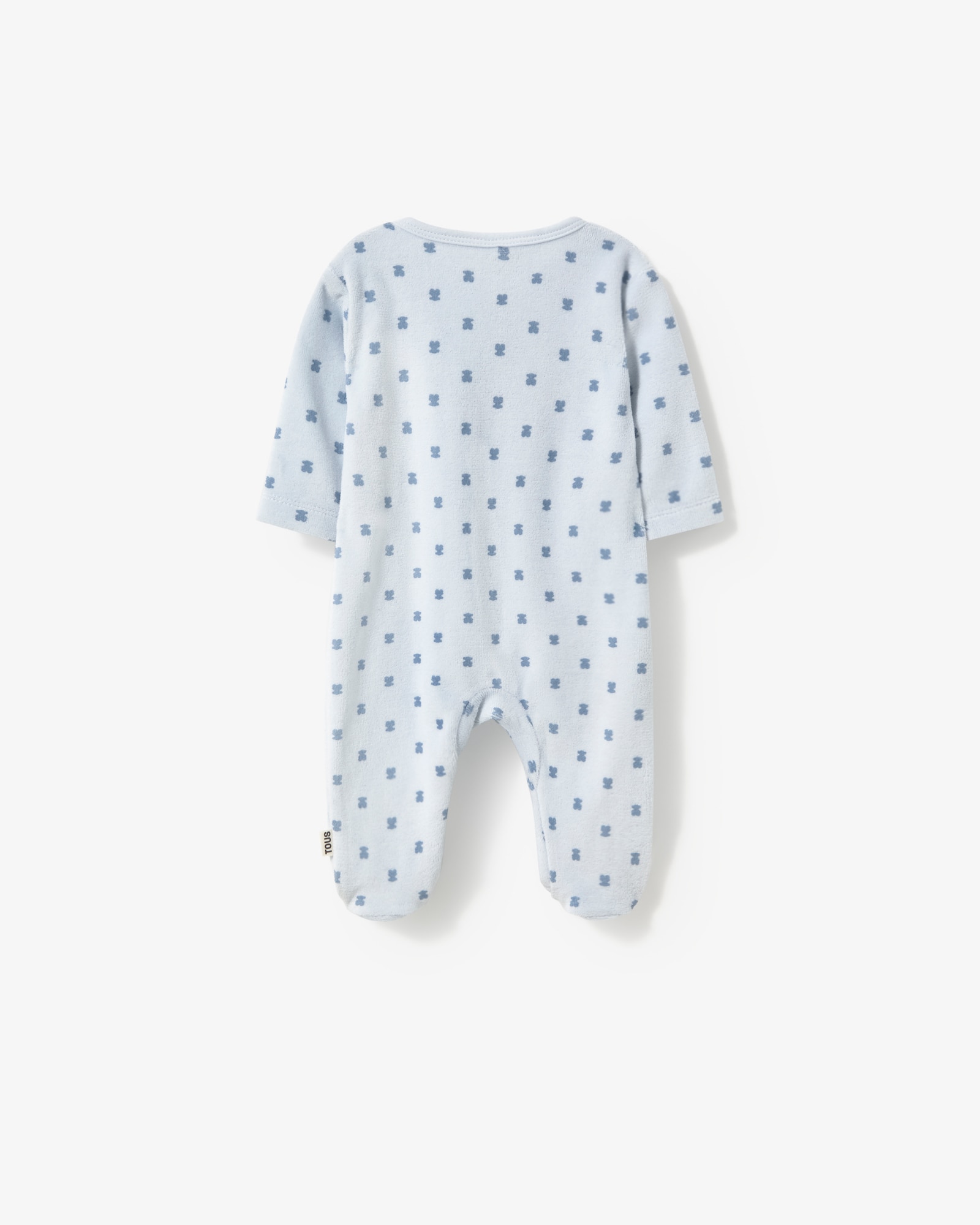 Pelele de bebé niño cruzado en algodón estampado con multi osos - Tous - Azul claro Azul claro-3