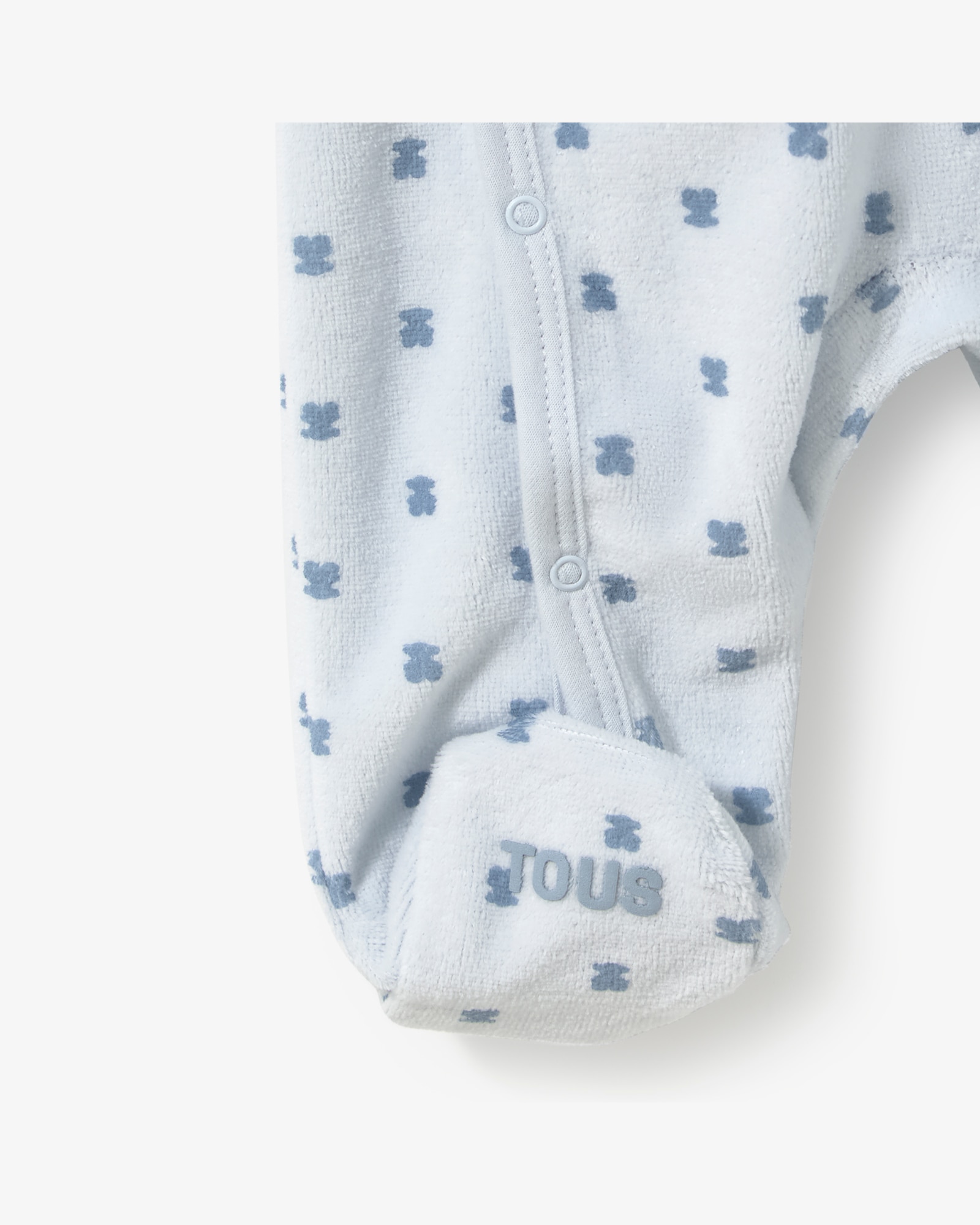 Pelele de bebé niño cruzado en algodón estampado con multi osos - Tous - Azul claro Azul claro-2