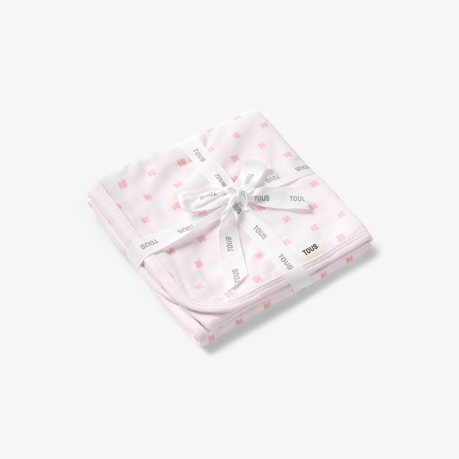 Arrullo de algodón 75x75 cm Tous Baby estampado con multi osos - Rosa Rosa-3