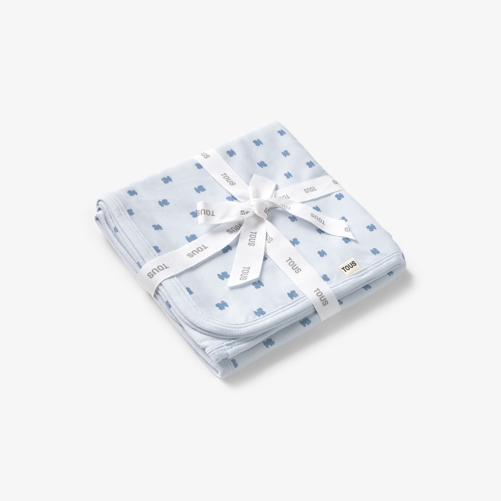 Arrullo de algodón 75x75 cm Tous Baby estampado con multi osos - Azul claro Azul claro-3