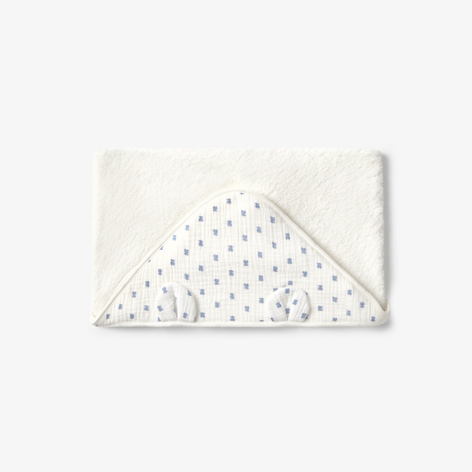 Imagen 2 de Capa de baño con orejas 75x75cm Tous Baby de algodón con multi osos - Azul claro Azul claro