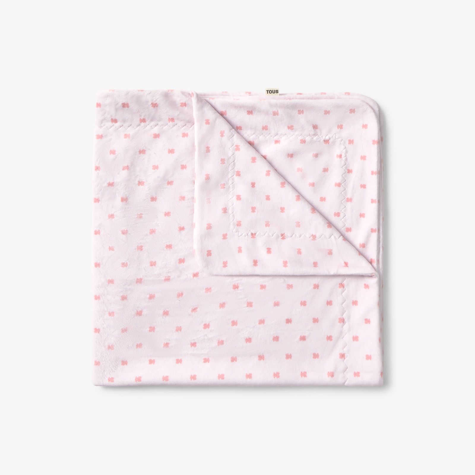 Manta de pelo corto 75 x 75 cm Tous Baby con multi osos - Rosa Rosa-2