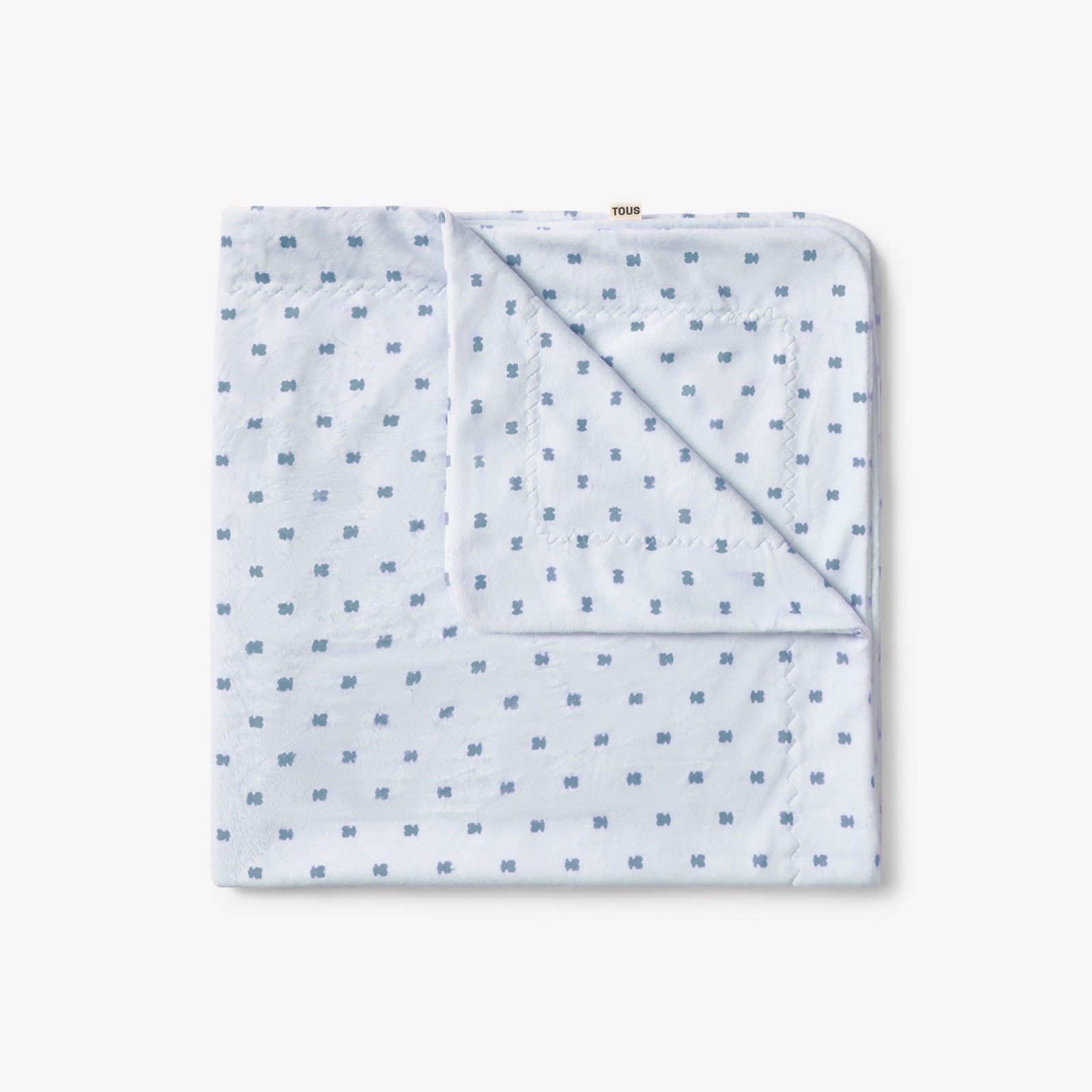 Manta de pelo corto 75 x 75 cm Tous Baby con multi osos - Azul claro Azul claro-2