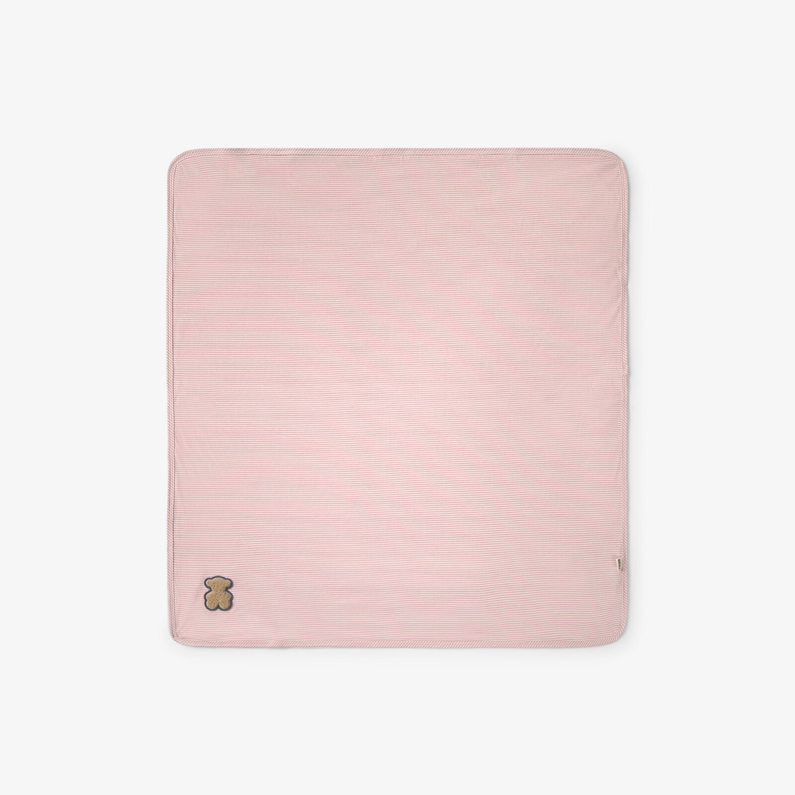 Imagen 0 de Arrullo de algodón 75x75 cm Tous Baby a rayas Rosa
