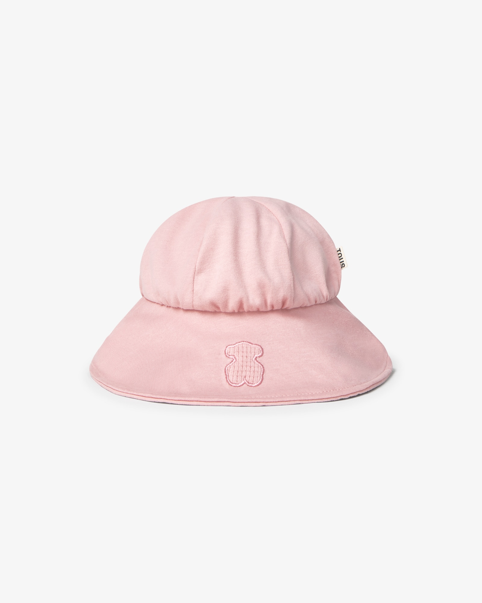 Sombrero de bebé en algodón de muselina con oso de rizo - Tous - Rosa Rosa-1