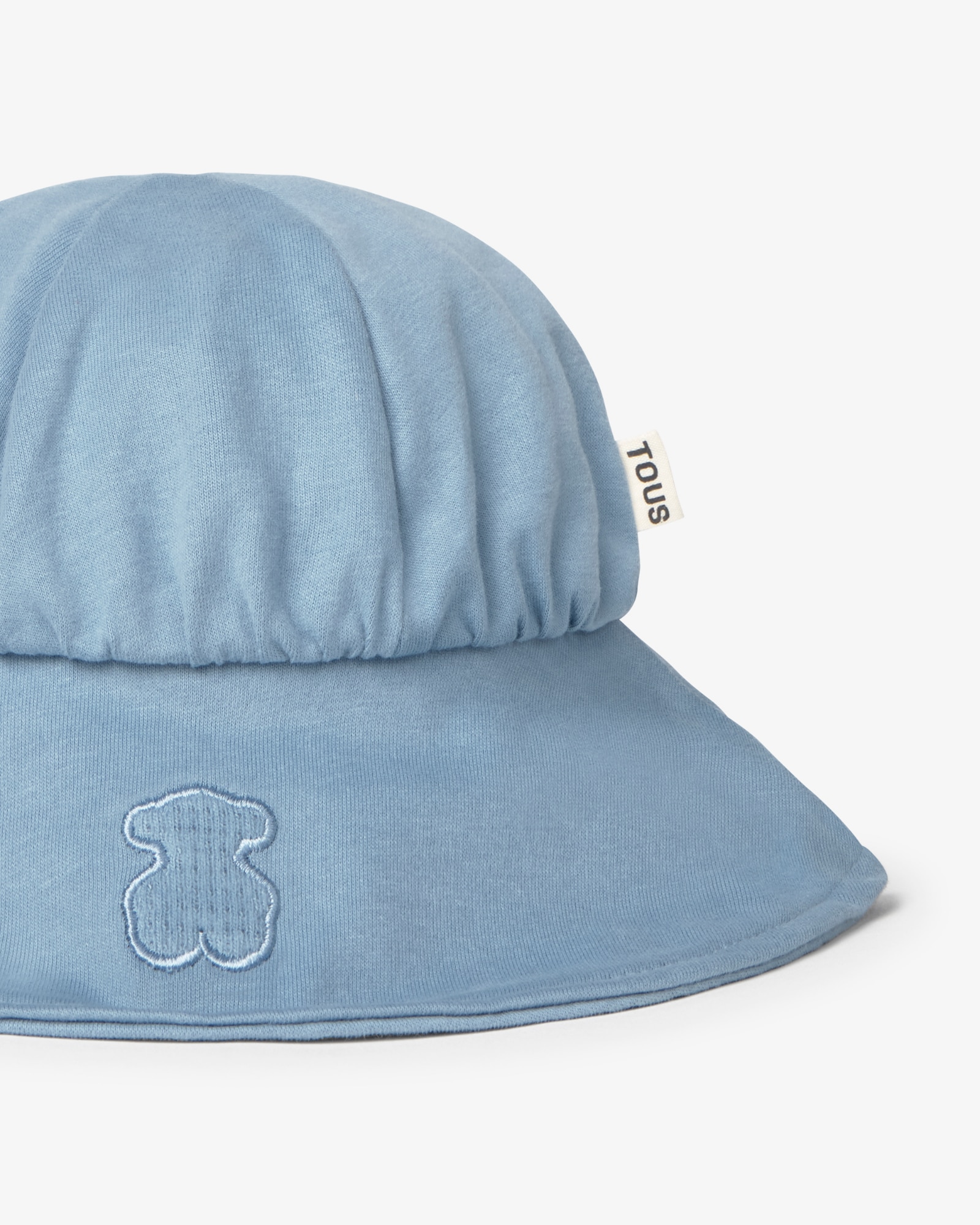 Sombrero de bebé en algodón de muselina con oso de rizo - Tous - Azul Azul-3
