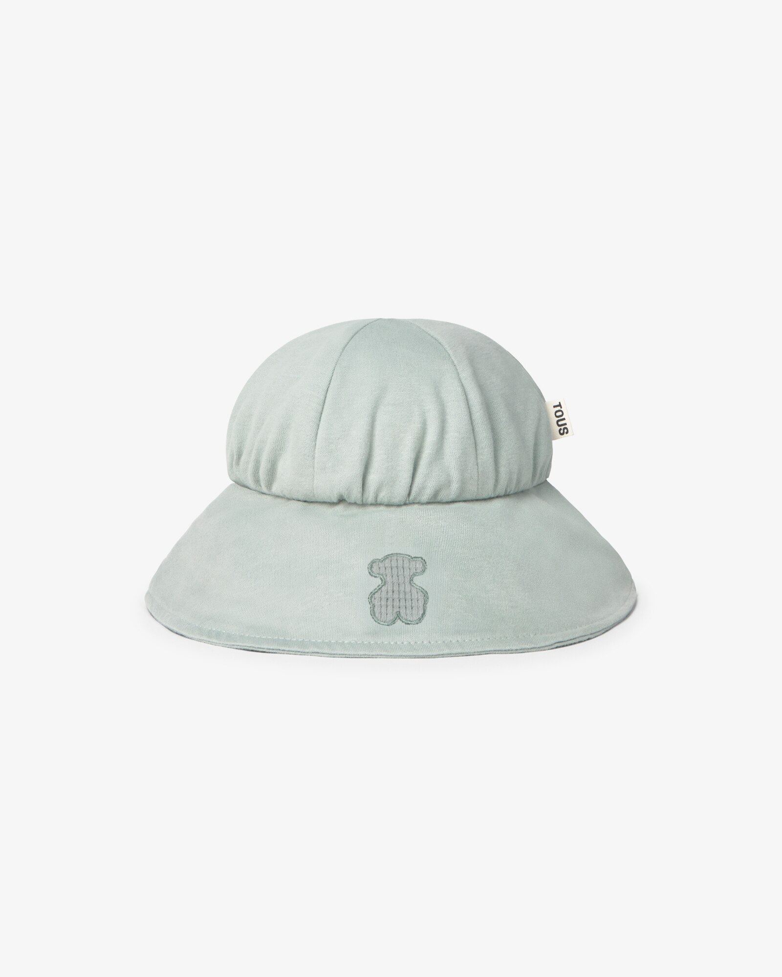 Sombrero de bebé en algodón de muselina con oso de rizo - Tous - Verde Verde-1