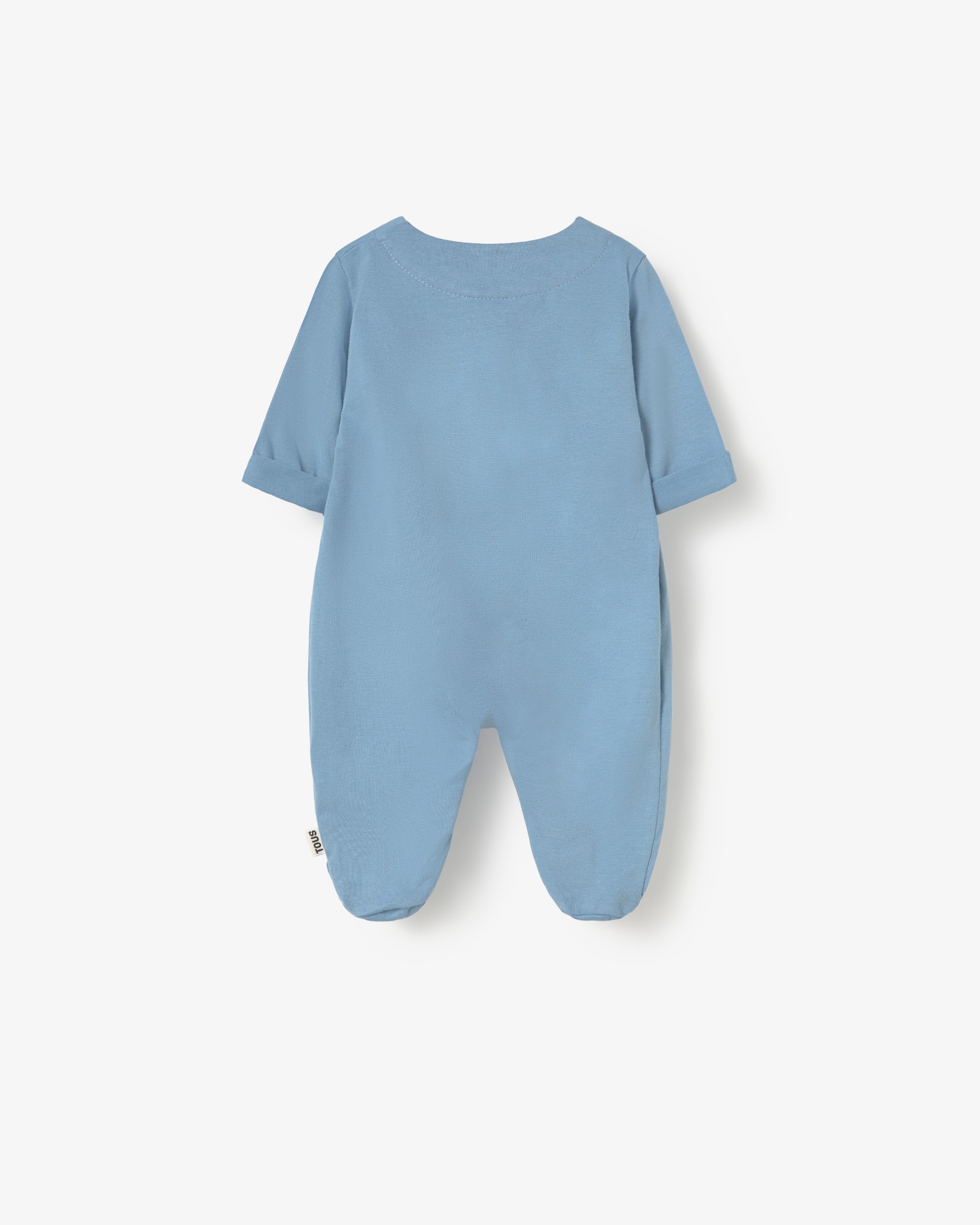Pelele de bebé niña en algodón liso con abotonado frontal - Tous - Azul Azul-3