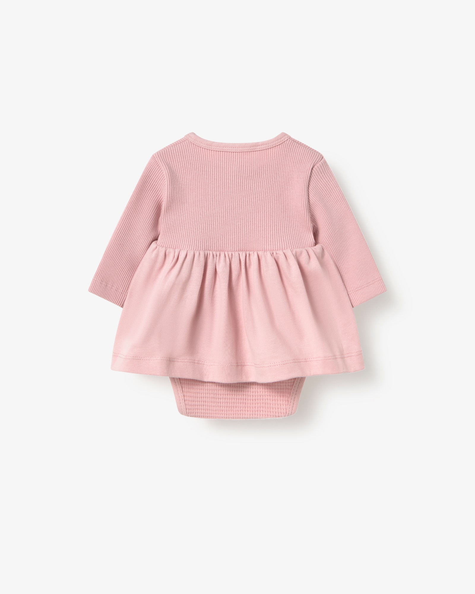 Bodie con falda de bebé niña en algodón liso - Tous - Rosa Rosa-3