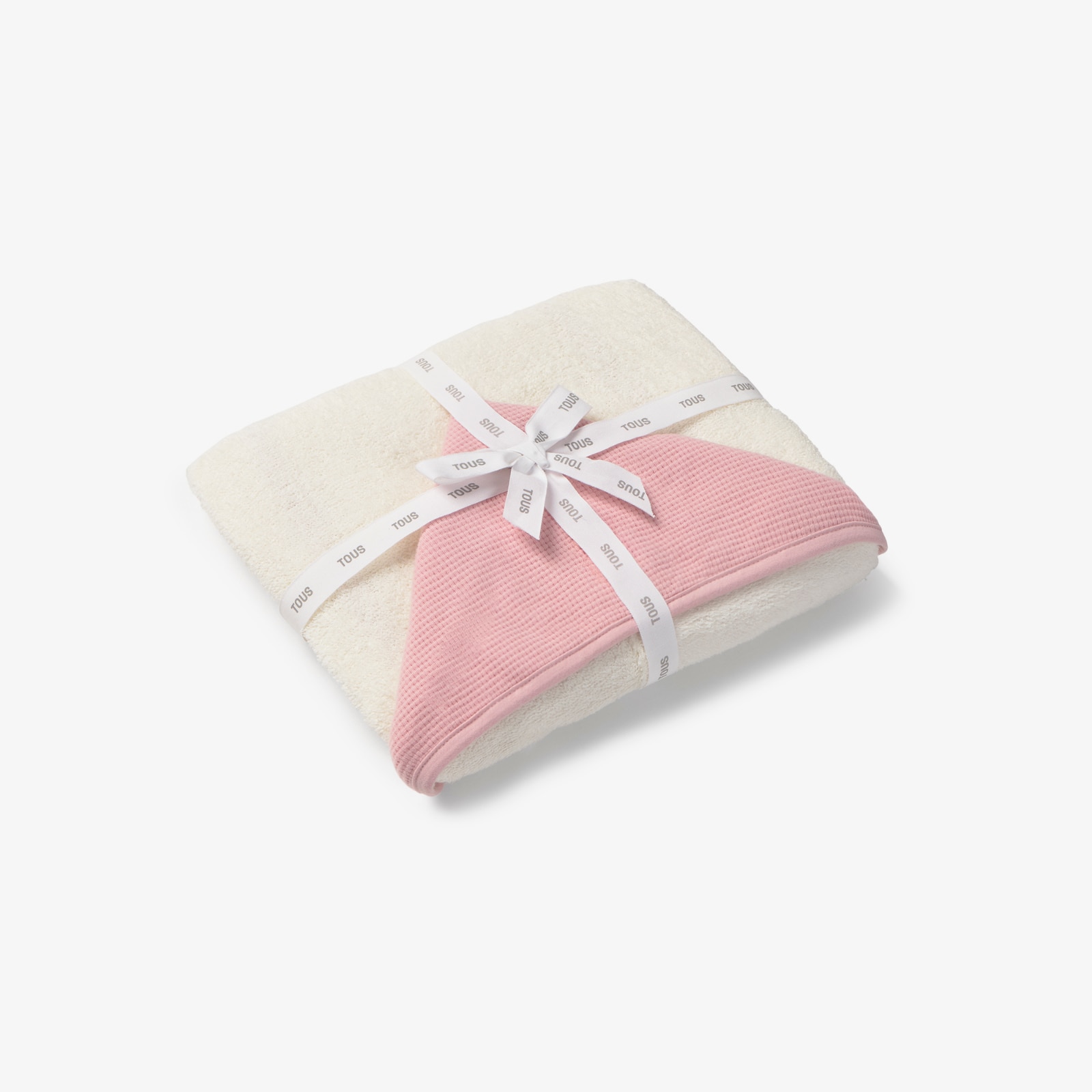 Imagen 3 de Capa de baño 75x100 cm Tous Baby de algodón liso estructurado - Rosa Rosa