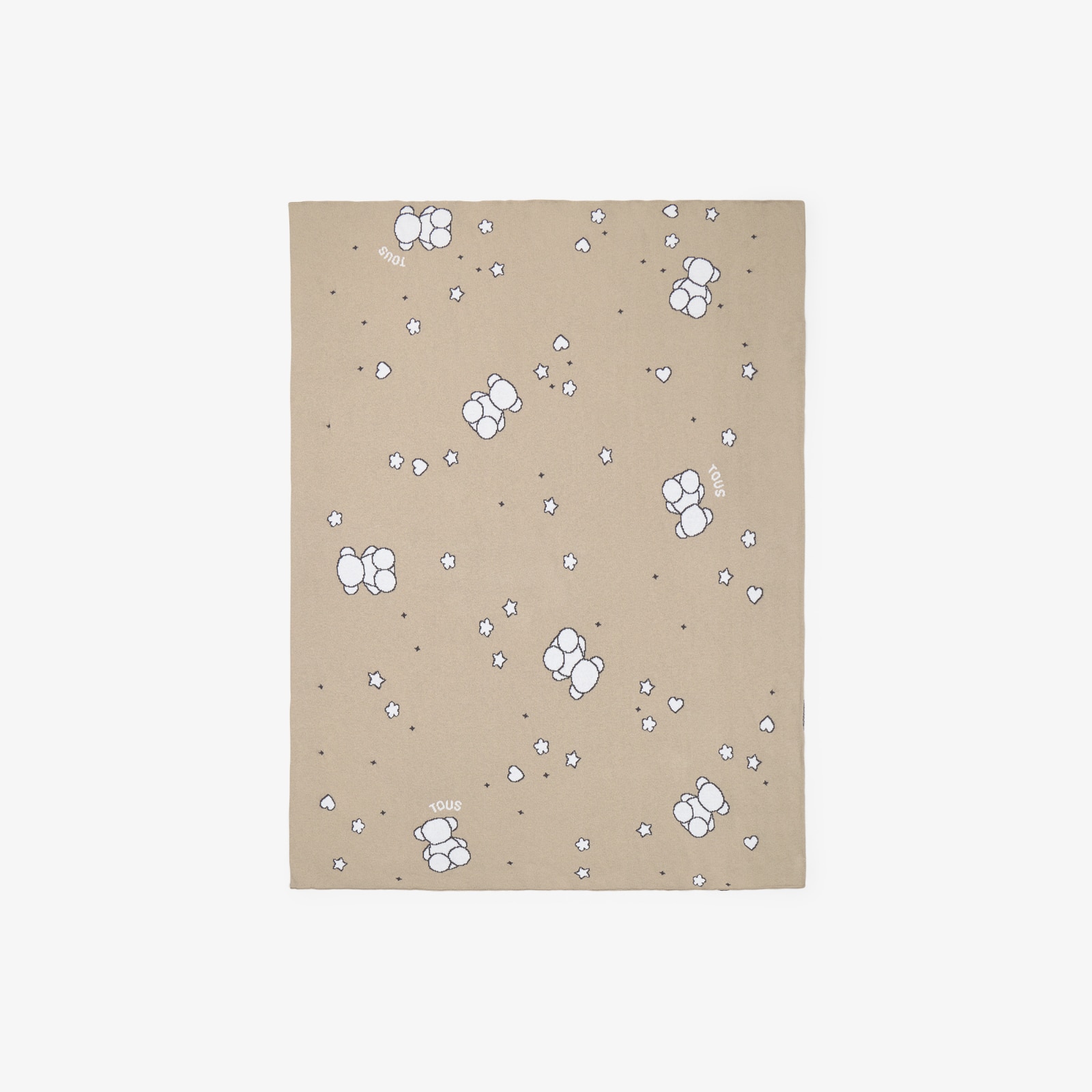 Manta para mini cuna o cuna 78x104 cm Tous Baby con estrellitas y osos Bold Bear - Beige Beige-1