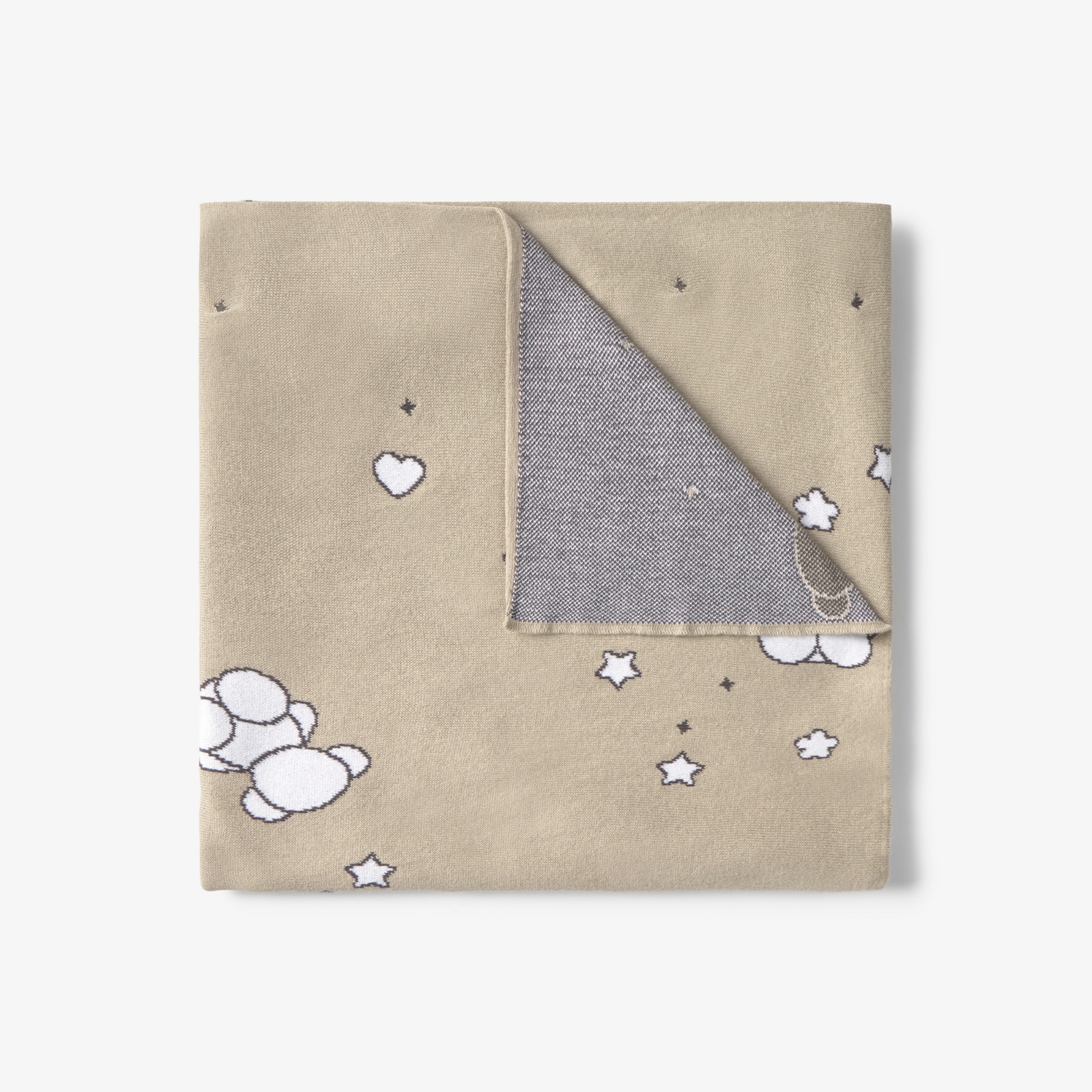 Manta para mini cuna o cuna 78x104 cm Tous Baby con estrellitas y osos Bold Bear - Beige Beige-2