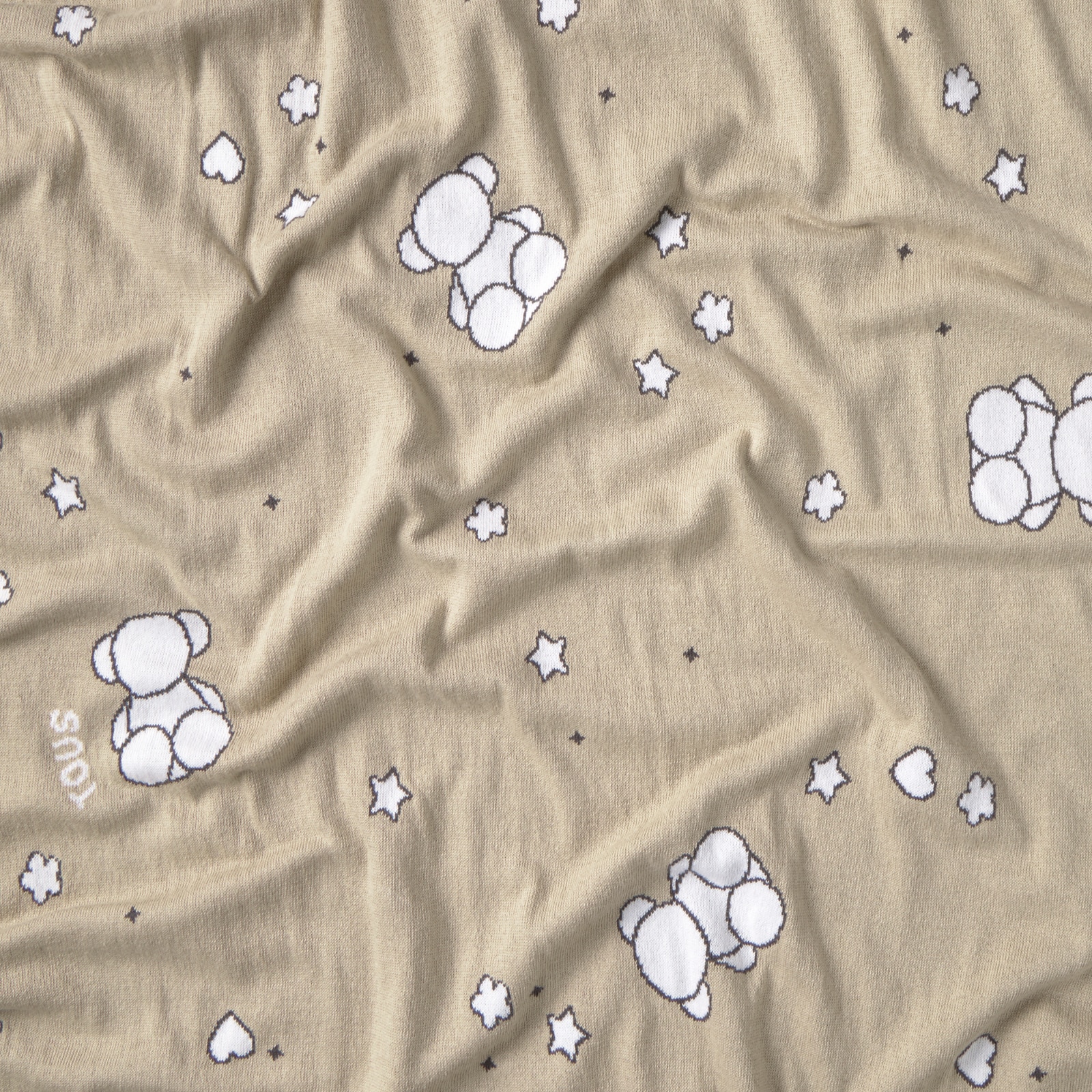 Manta para mini cuna o cuna 78x104 cm Tous Baby con estrellitas y osos Bold Bear - Beige Beige-3