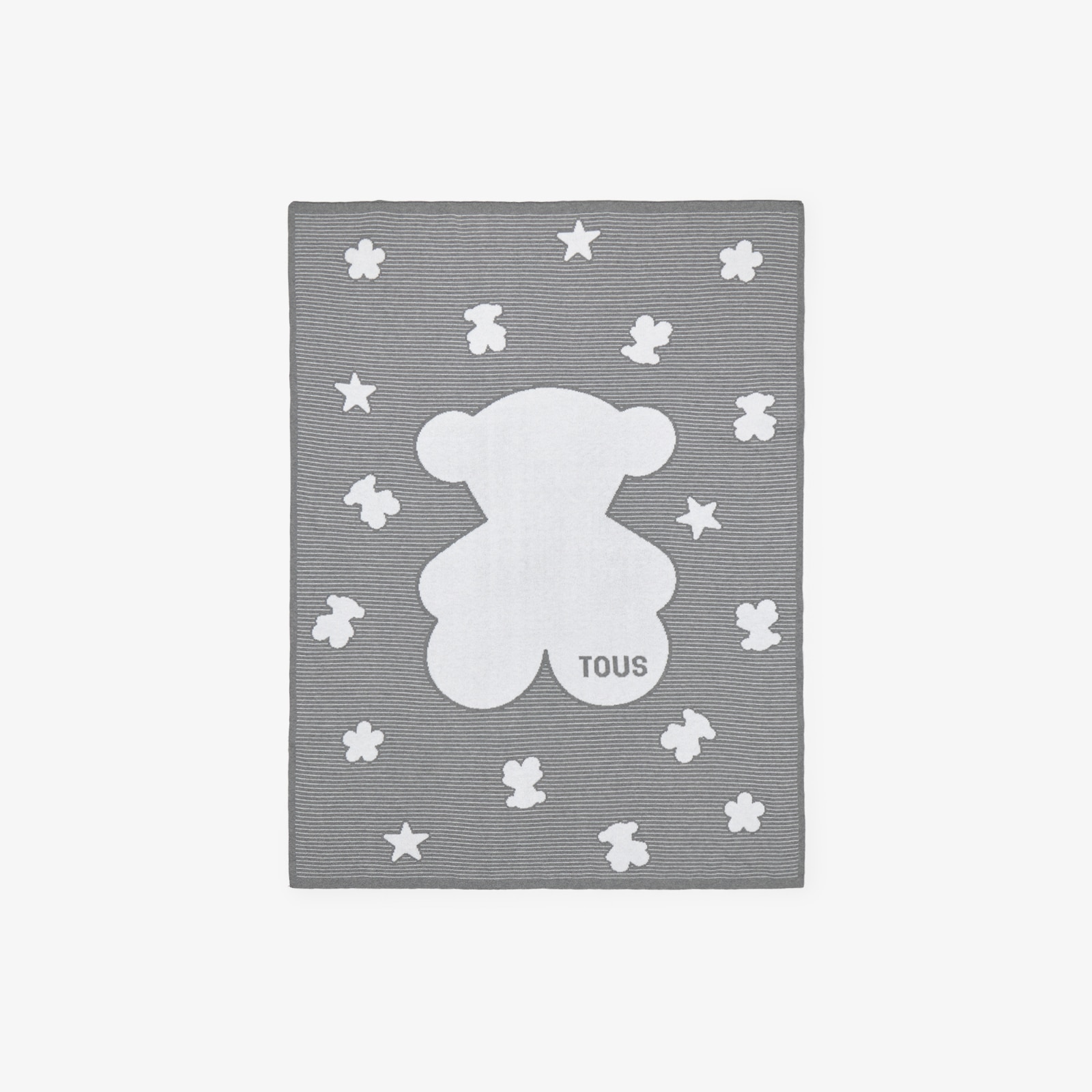 Imagen 0 de Manta para mini cuna o cuna 78x104 cm Tous Baby con multi osos Gris