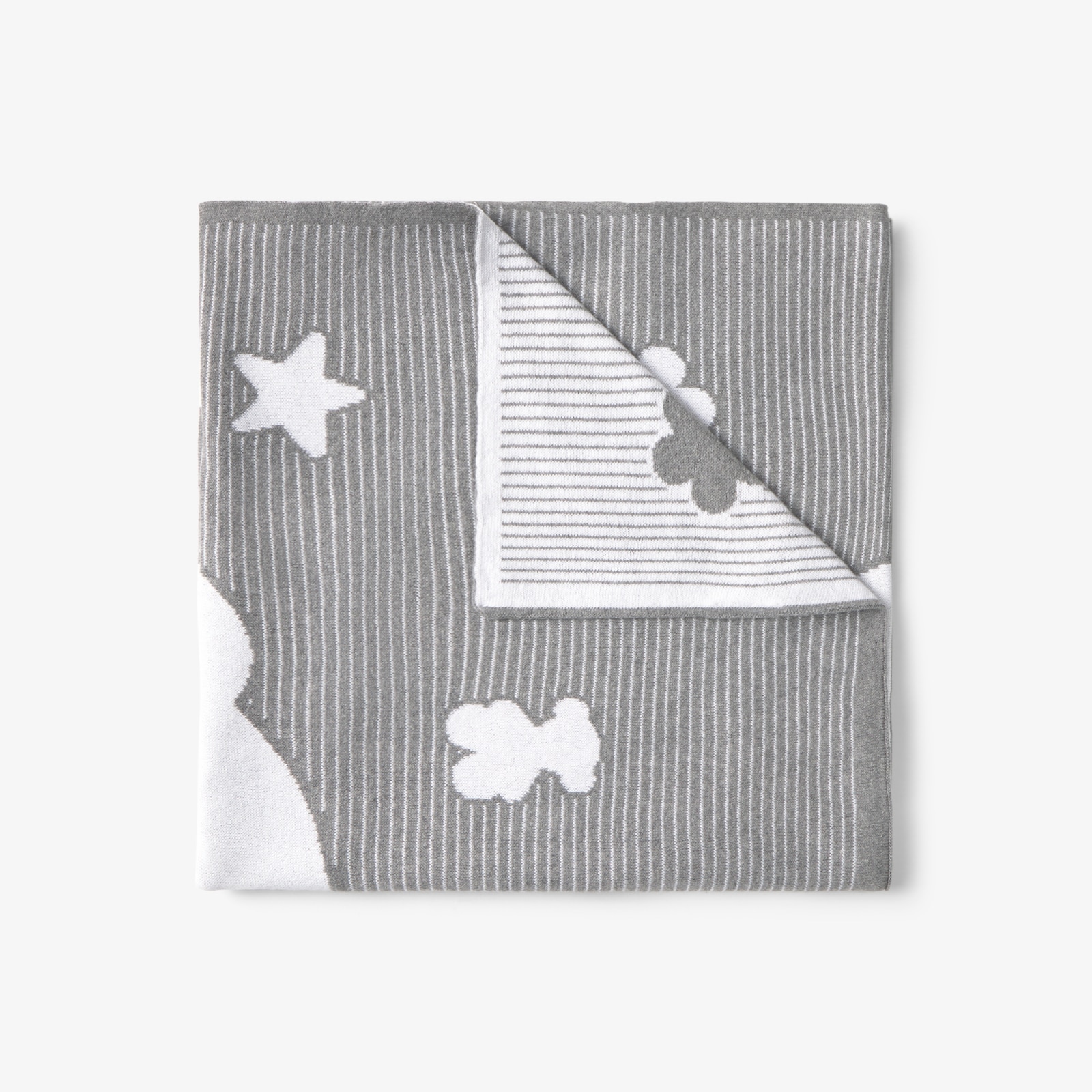 Manta para mini cuna o cuna 78x104 cm Tous Baby con multi osos - Gris Gris-2