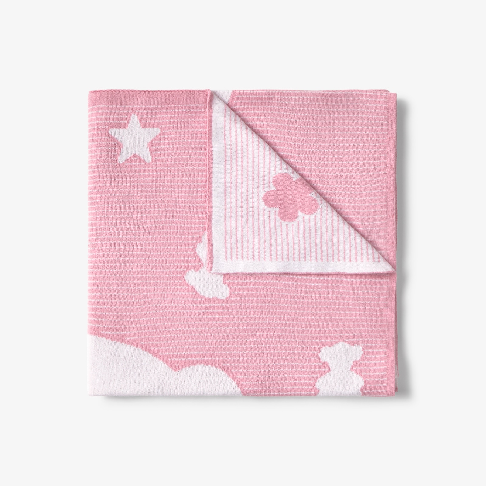 Manta para mini cuna o cuna 78x104 cm Tous Baby con multi osos - Rosa Rosa-2