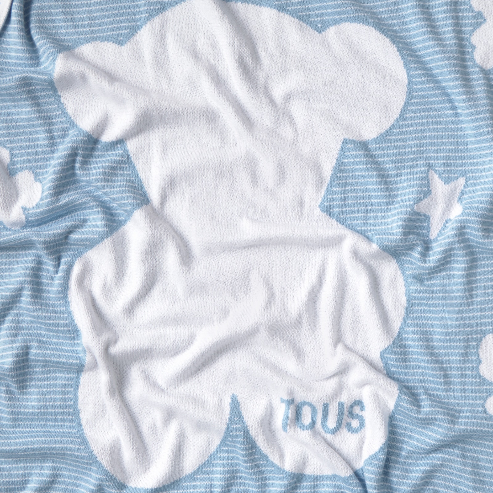 Manta para mini cuna o cuna 78x104 cm Tous Baby con multi osos - Azul Azul-3