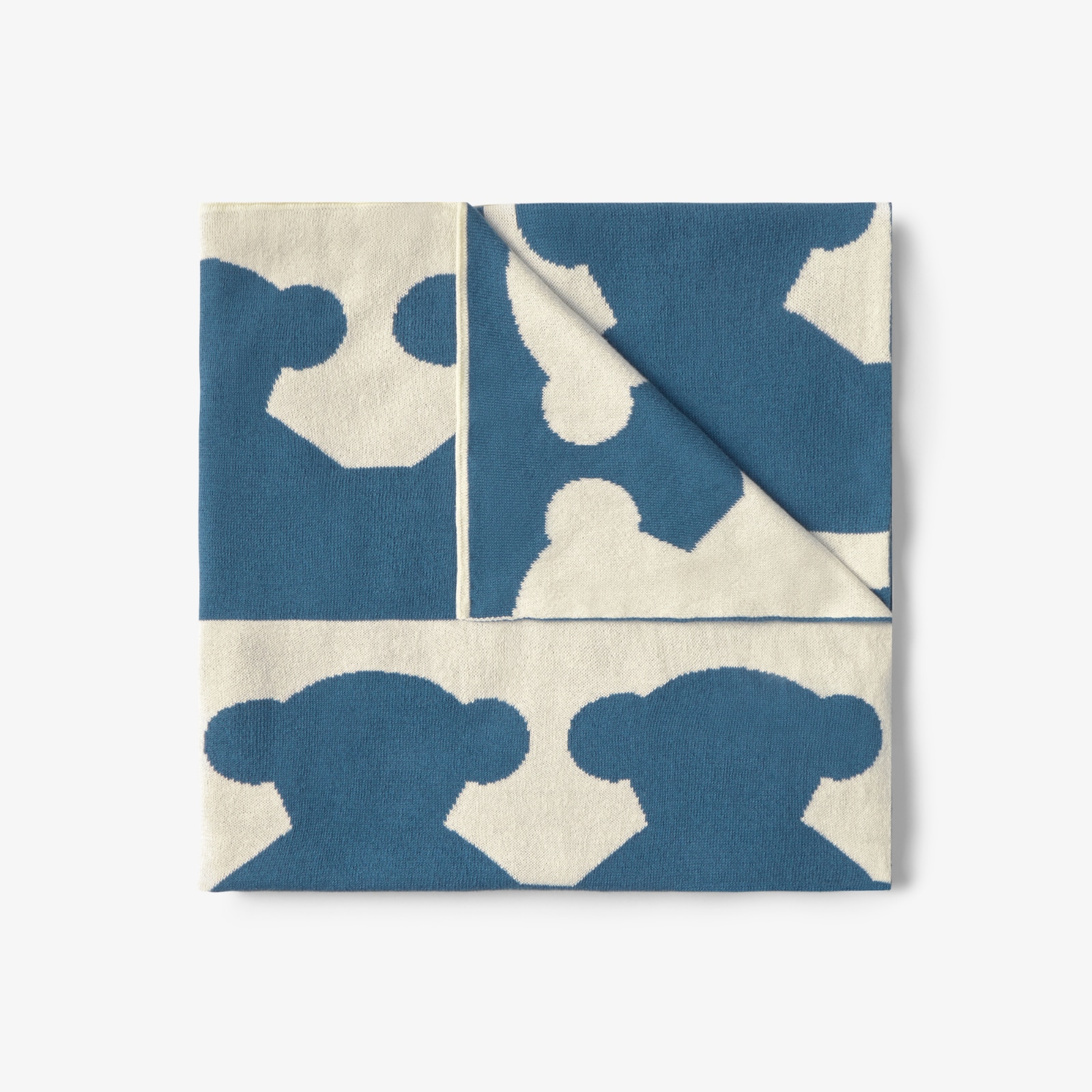 Manta para mini cuna o cuna 78x104 cm Tous Baby con franjas de osos - Azul marino Azul marino-2