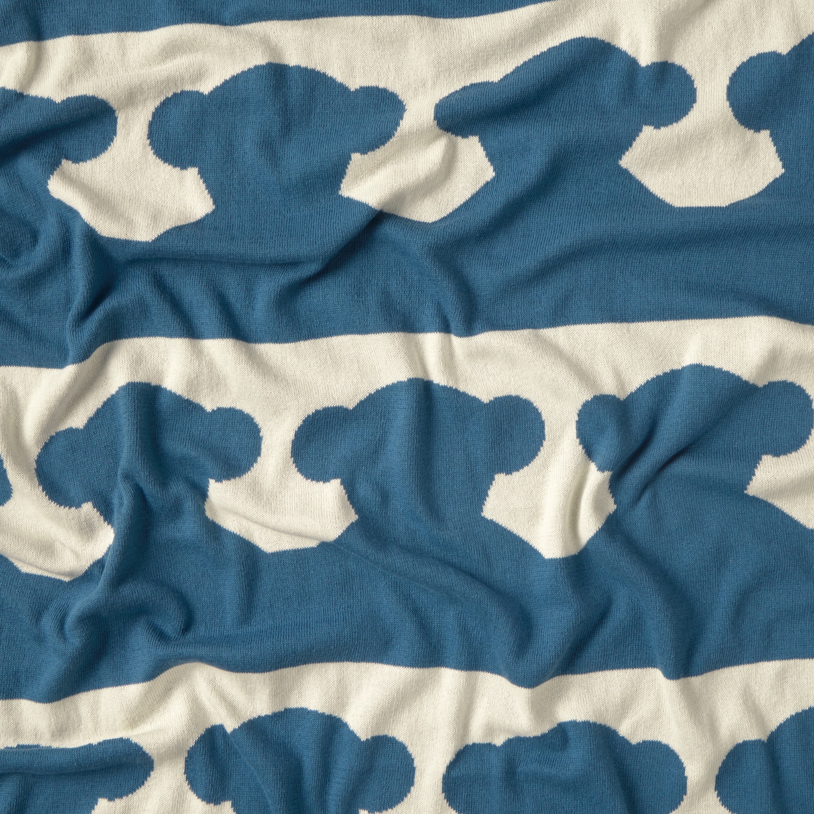 Manta para mini cuna o cuna 78x104 cm Tous Baby con franjas de osos - Azul marino Azul marino-3