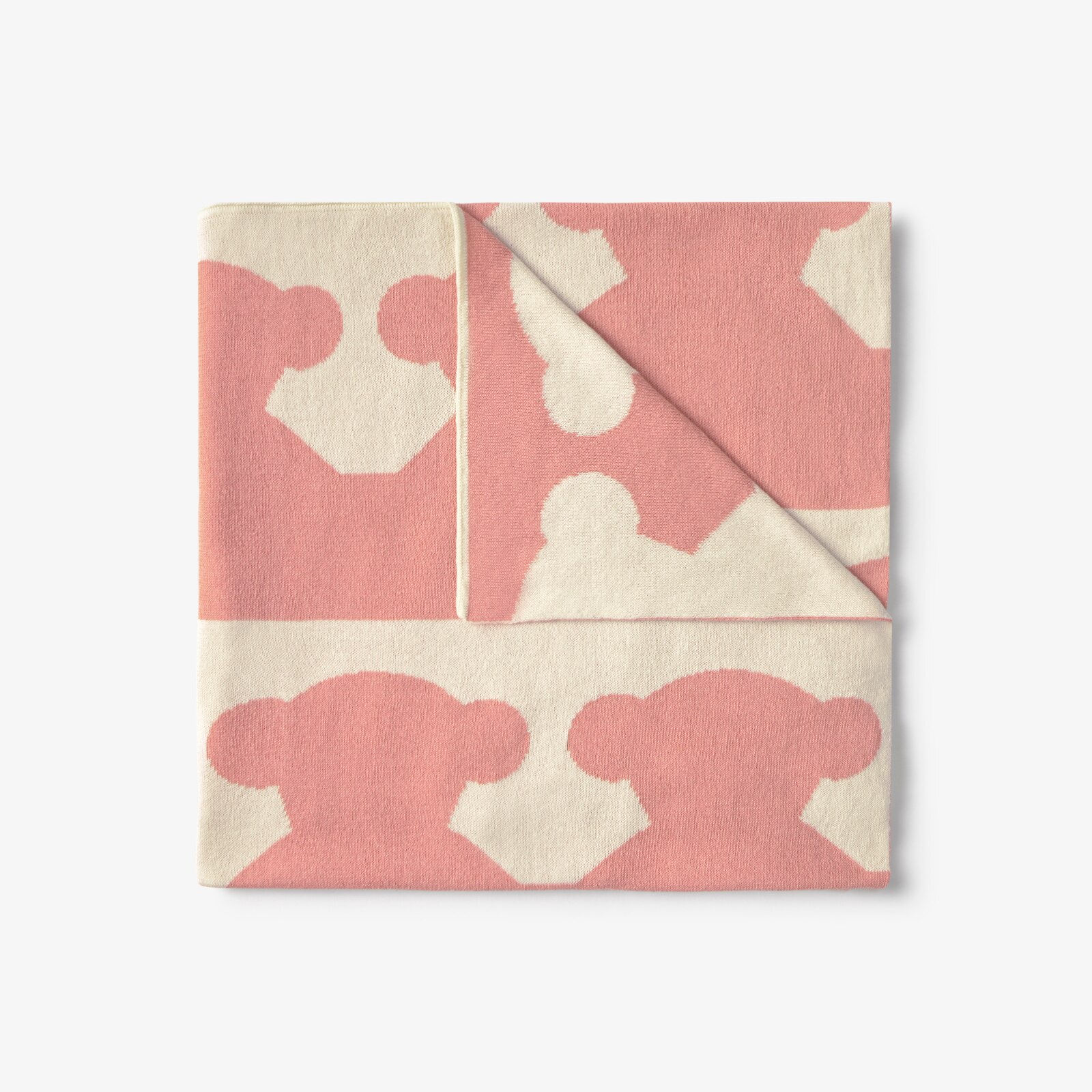 Manta para mini cuna o cuna 78x104 cm Tous Baby con franjas de osos - Rosa Rosa-2