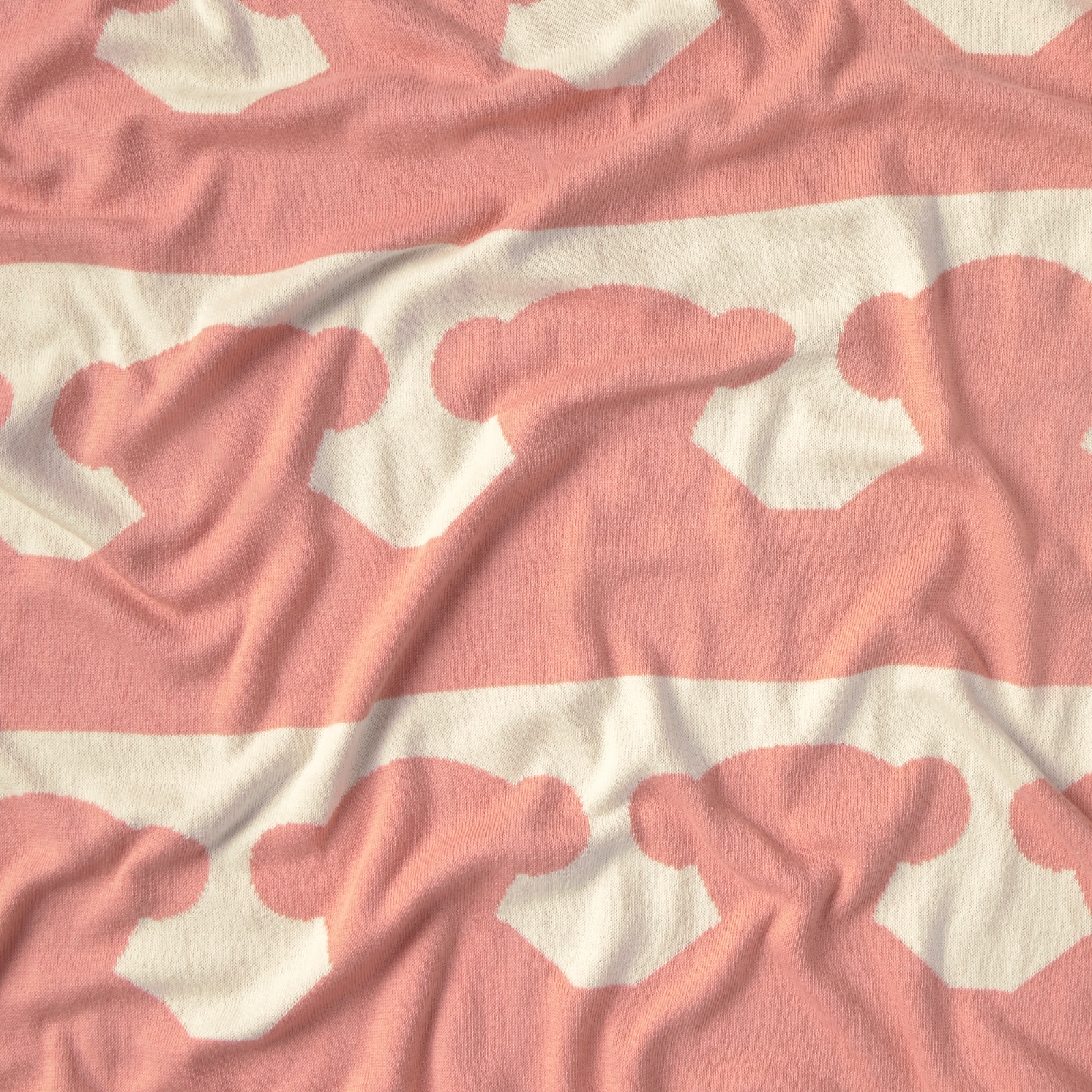 Manta para mini cuna o cuna 78x104 cm Tous Baby con franjas de osos - Rosa Rosa-3