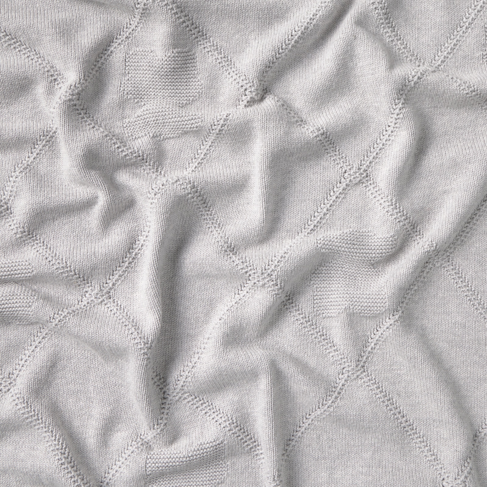 Manta para mini cuna o cuna 78x104 cm Tous Baby tricotada de rombos con osos - Gris Gris-3