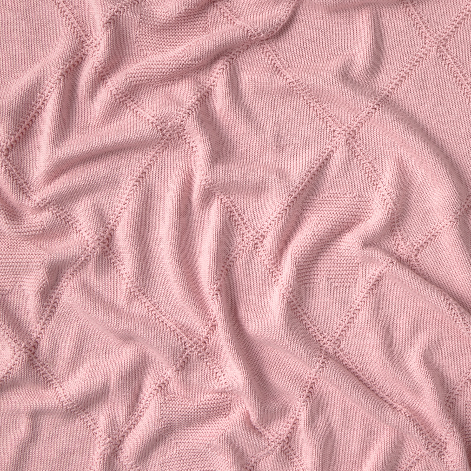 Imagen 3 de Manta para mini cuna o cuna 78x104 cm Tous Baby tricotada de rombos con osos - Rosa Rosa