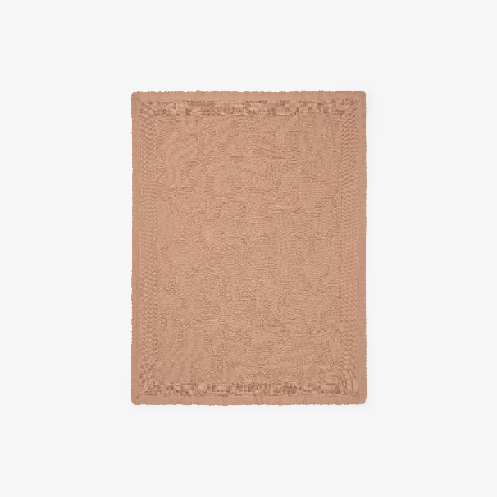 Manta para mini cuna o cuna 78x104 cm Tous Baby tricotada Kaos con volante - Rosa Rosa-1