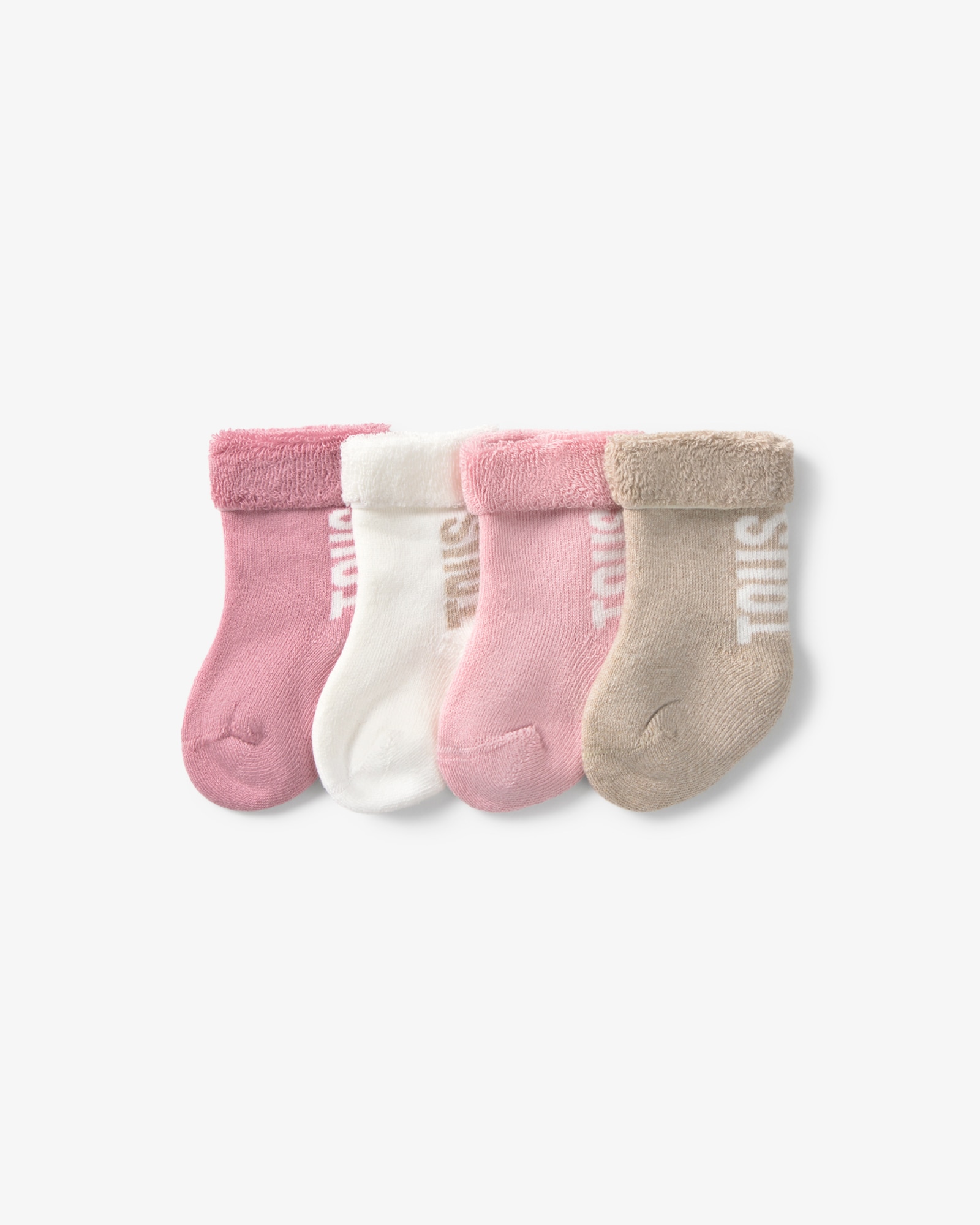 Pack de 4 calcetines de bebé con logo tous - Rosa Rosa-1