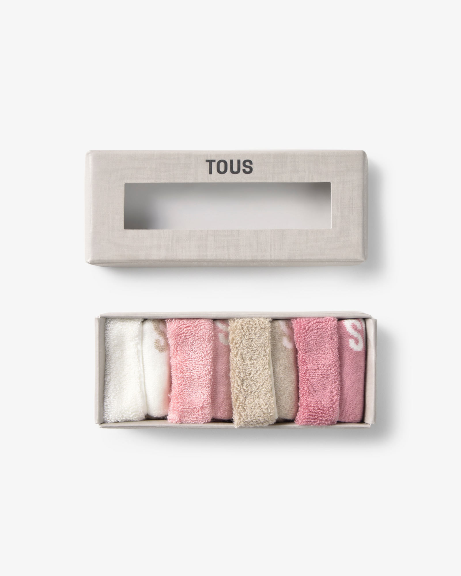 Pack de 4 calcetines de bebé con logo tous - Rosa Rosa-4
