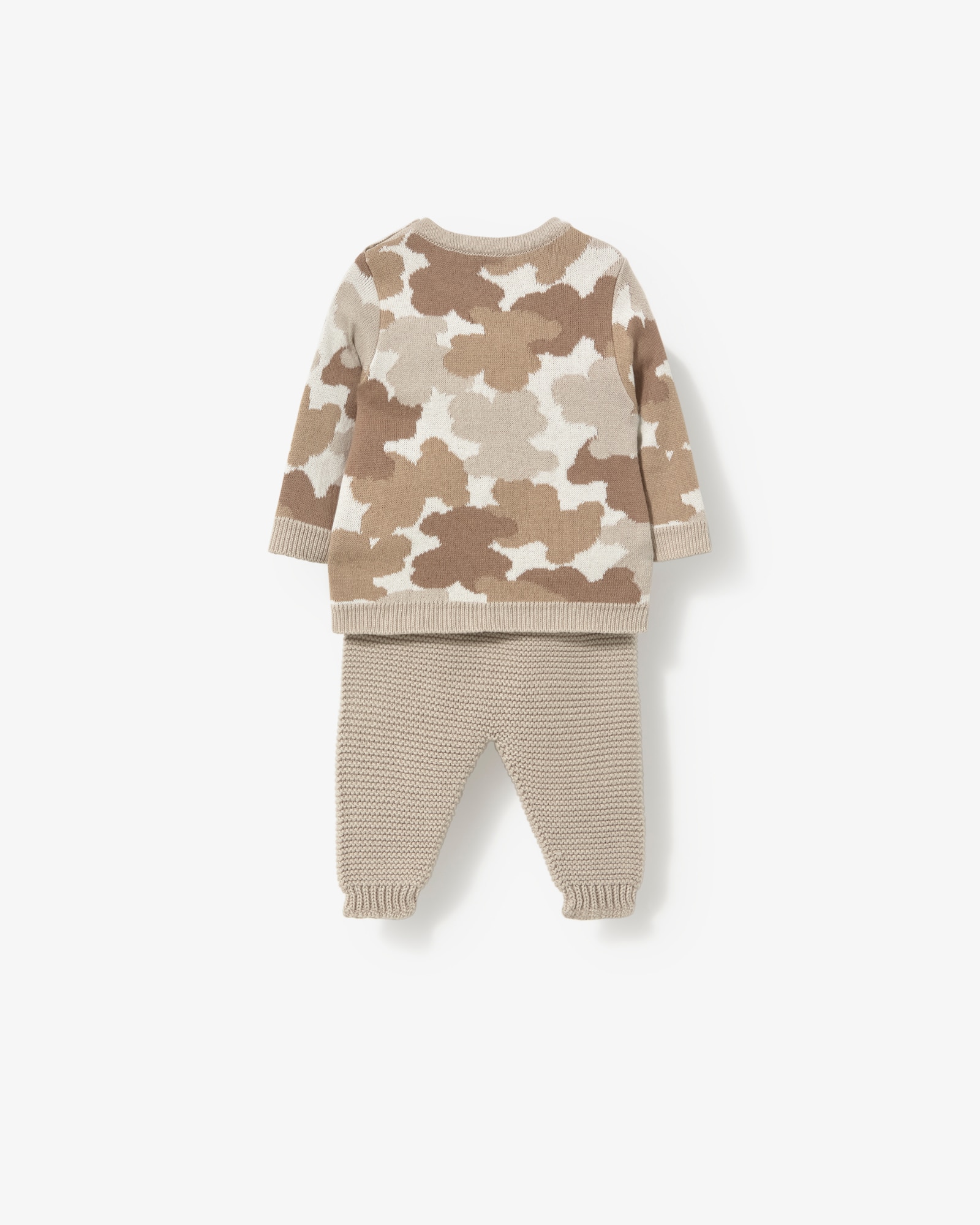 Imagen 3 de Conjunto de bebé niño en algodón de jersey con osos y pantalón liso - Tous - Crudo Crudo