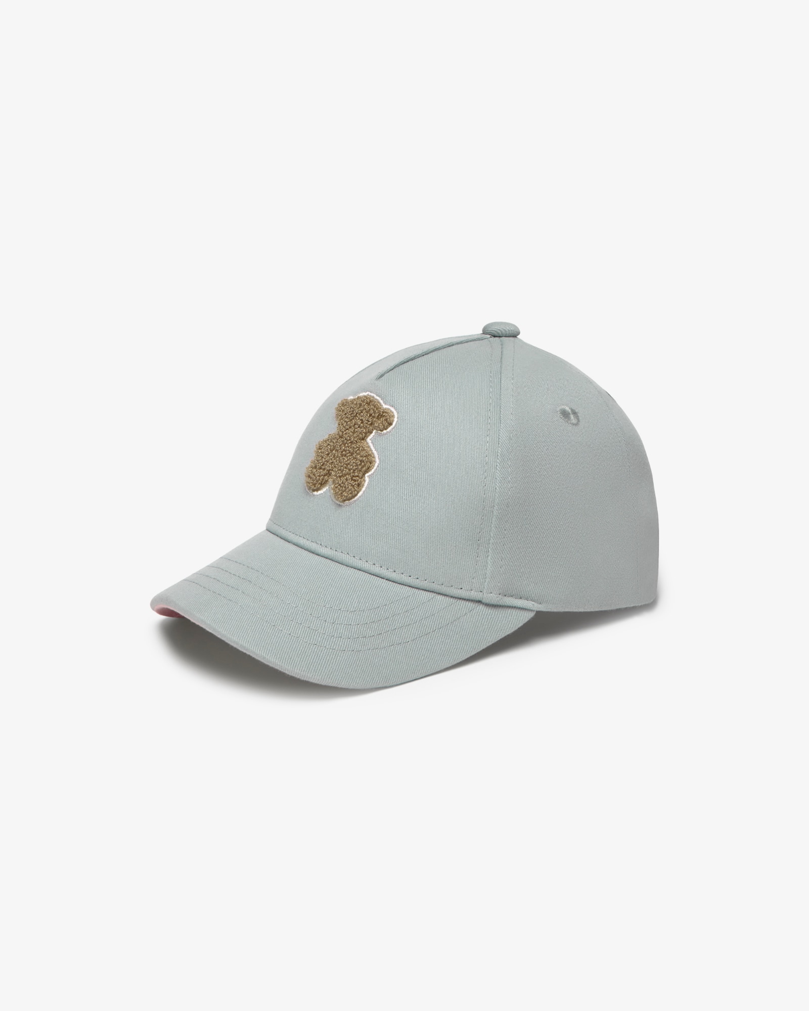 Gorra de estilo béisbol de bebé en algodón liso con oso - Tous - Verde Agua Verde Agua-1