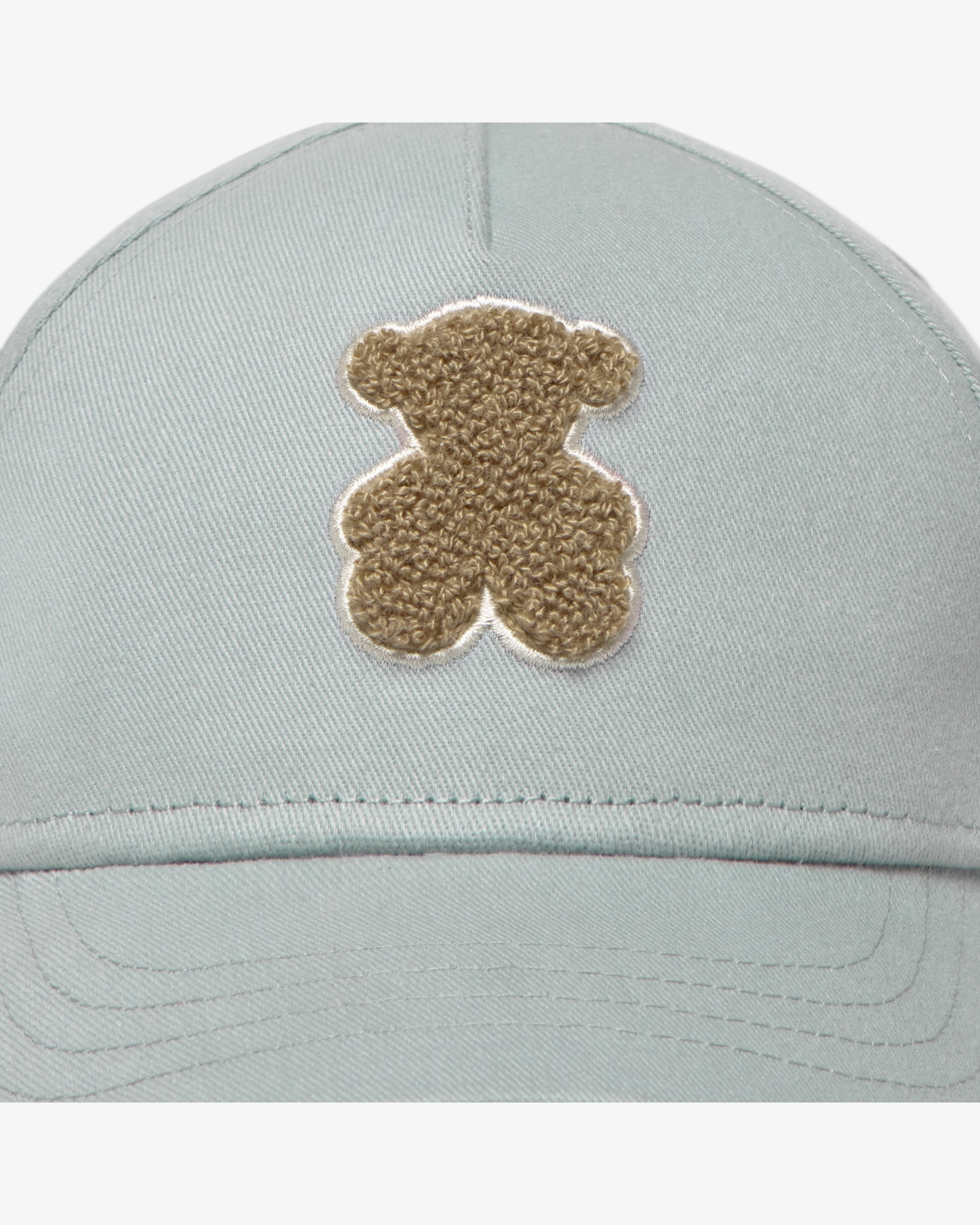 Gorra de estilo béisbol de bebé en algodón liso con oso - Tous - Verde Agua Verde Agua-2