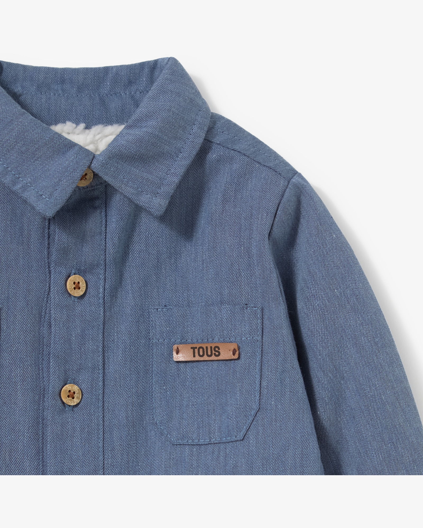 Camisa de niño en algodón jaspeado corte casual - Tous - Azul Azul-2