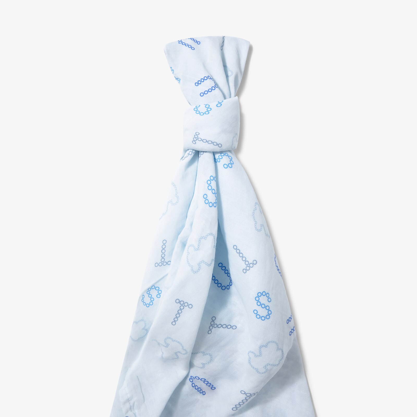 Muselina de algodón 98x118 cm Tous Baby con osos y letras - Azul Azul-3